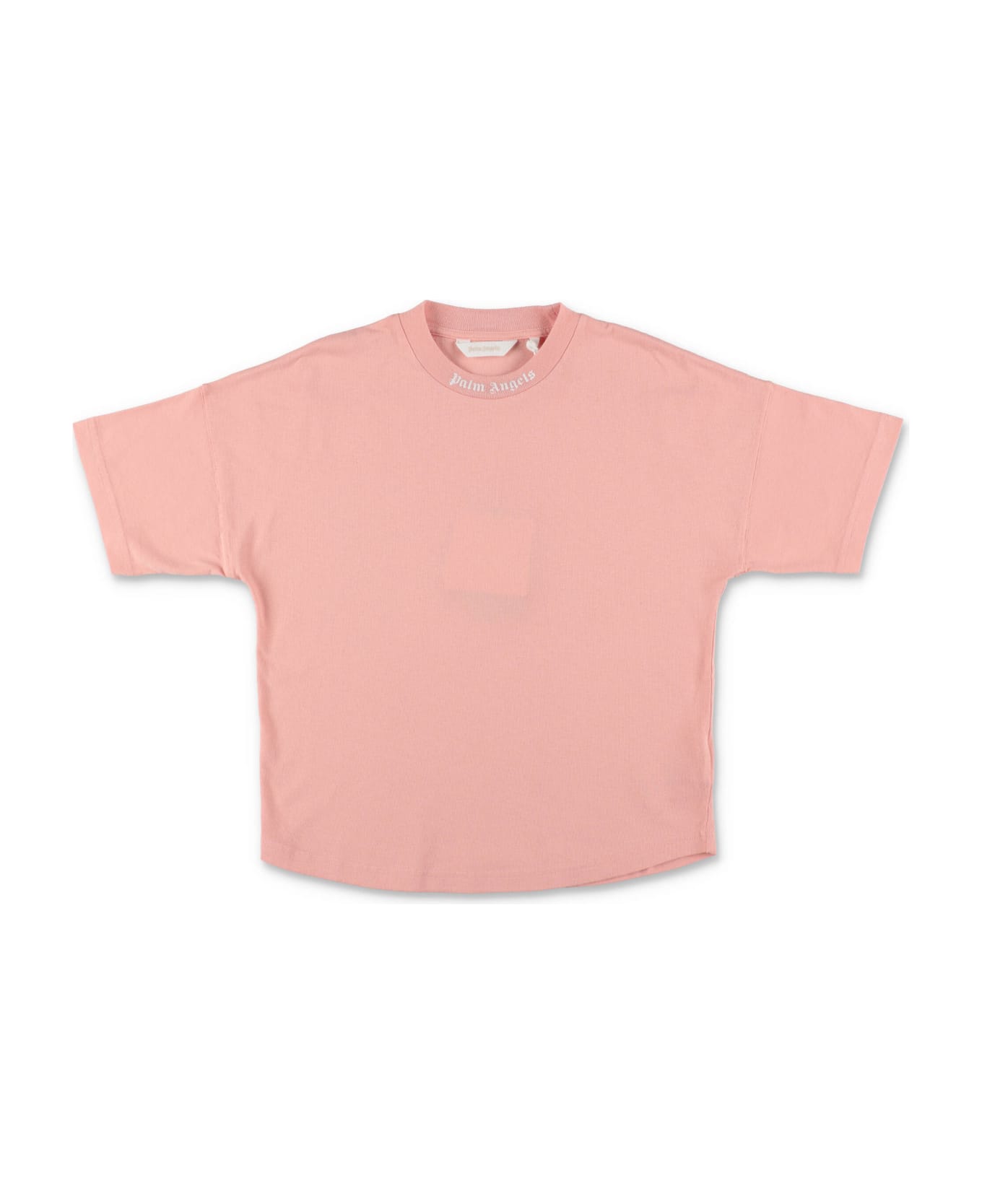 Palm Angels T-shirt Rosa In Jersey Di Cotone Bambina - Rosa