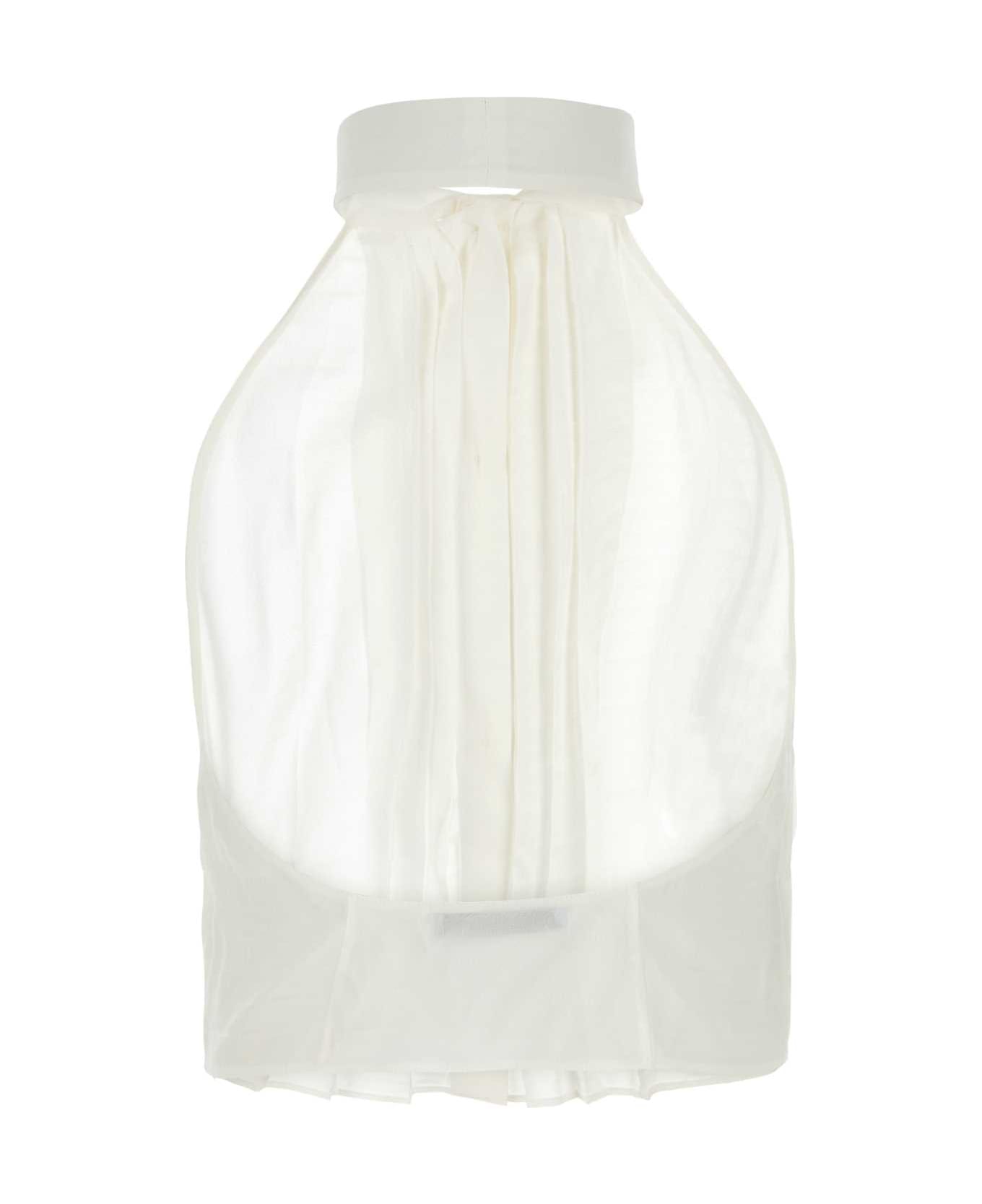 Prada White Silk Top - BIANCO フリース