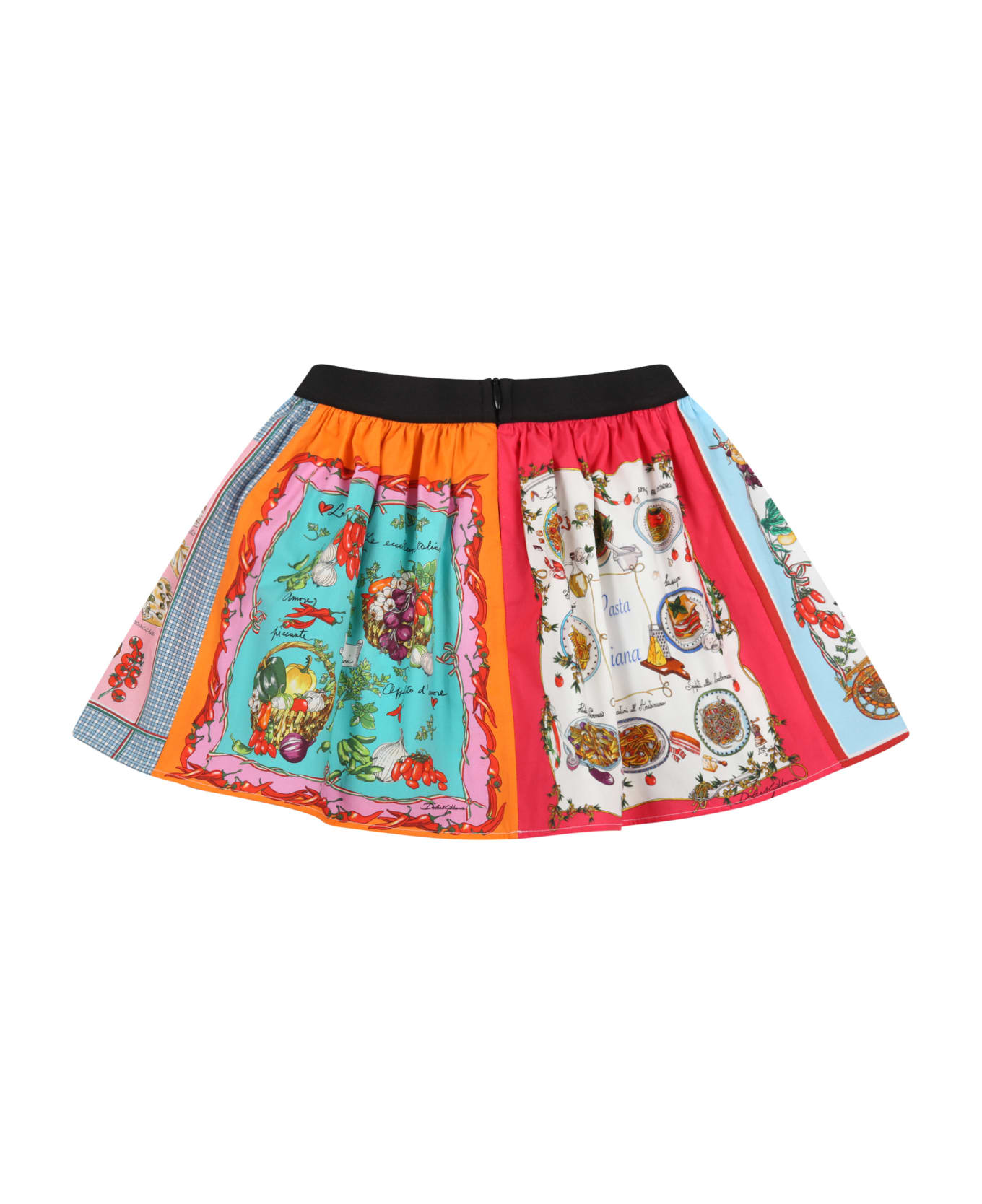 Dolce & Gabbana Multicolor Skirt For Baby Girl With Prints - Multicolor