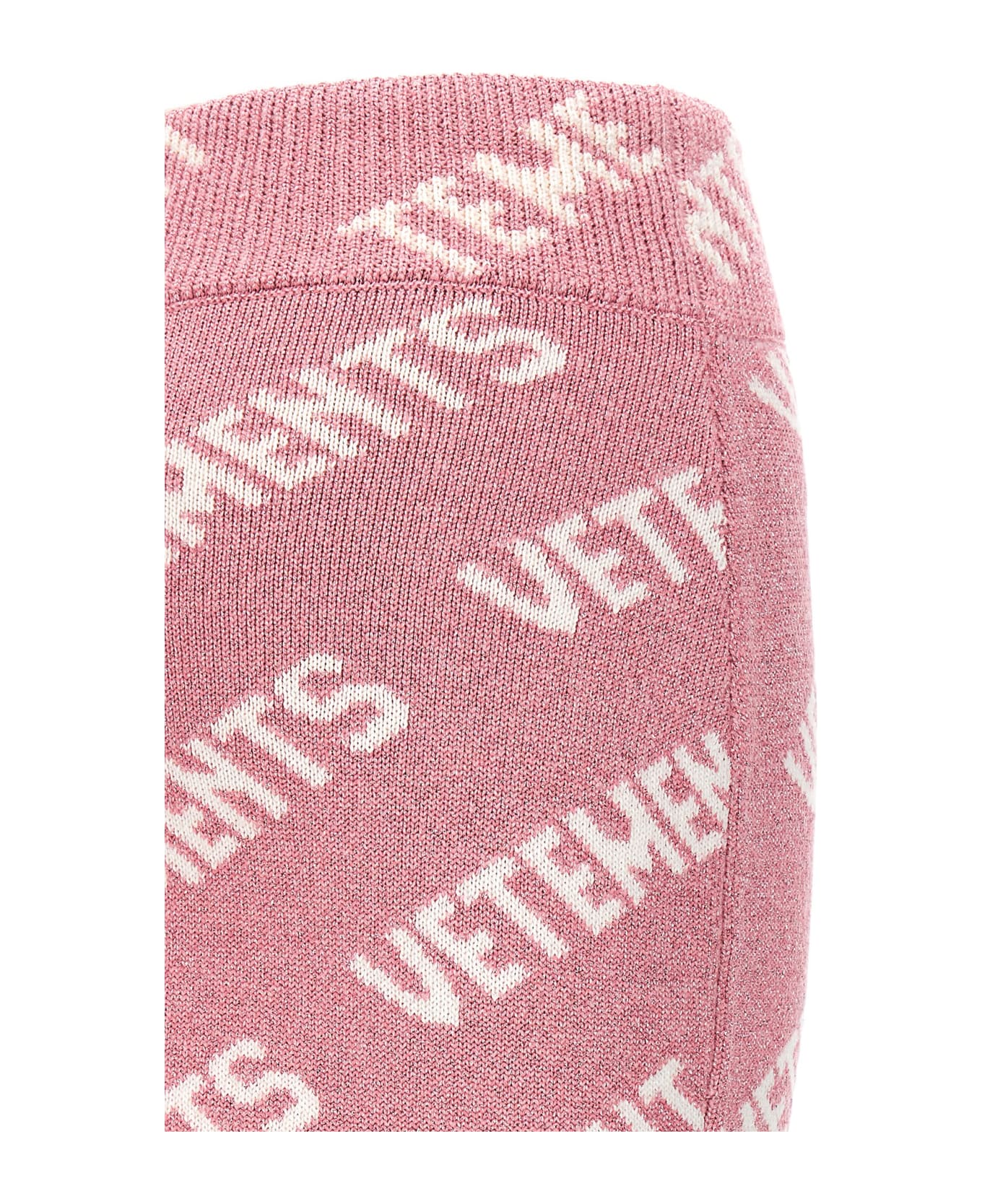 VETEMENTS 'iconic Lurex Monogram' Skirt - Pink スカート