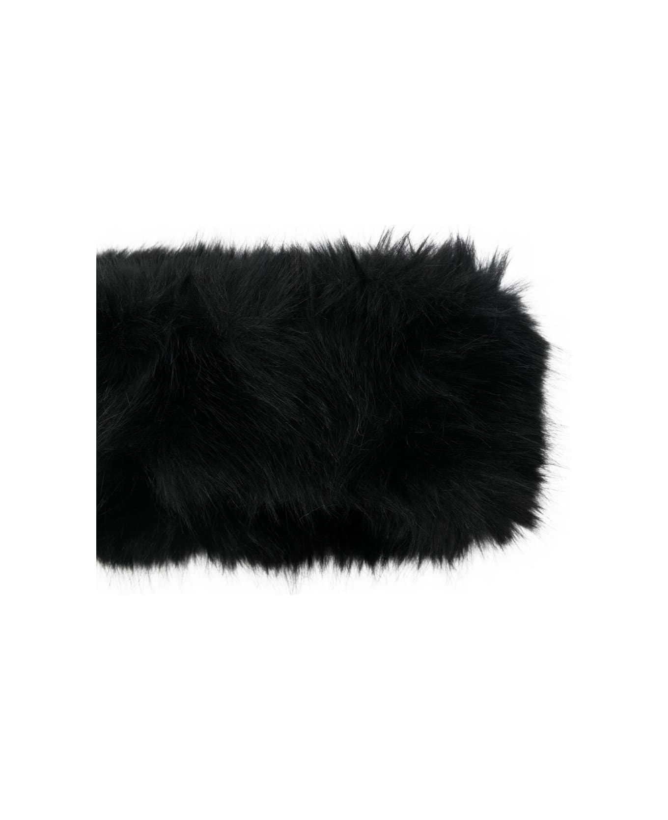 STAND STUDIO Zephyra Faux Fur Headband - Black