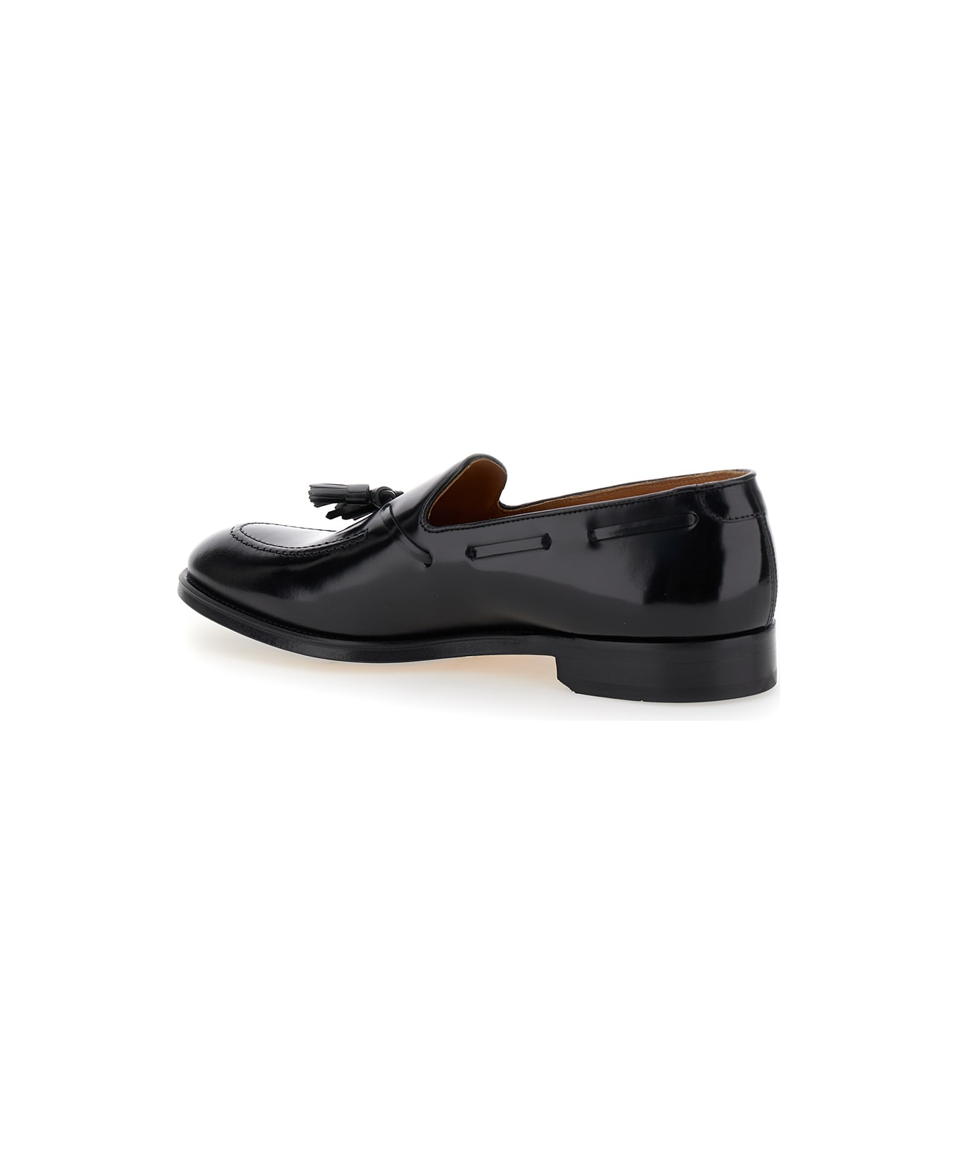 Doucal
s Slip-on Loafers With Tassel Detail In Smooth Leather - Black