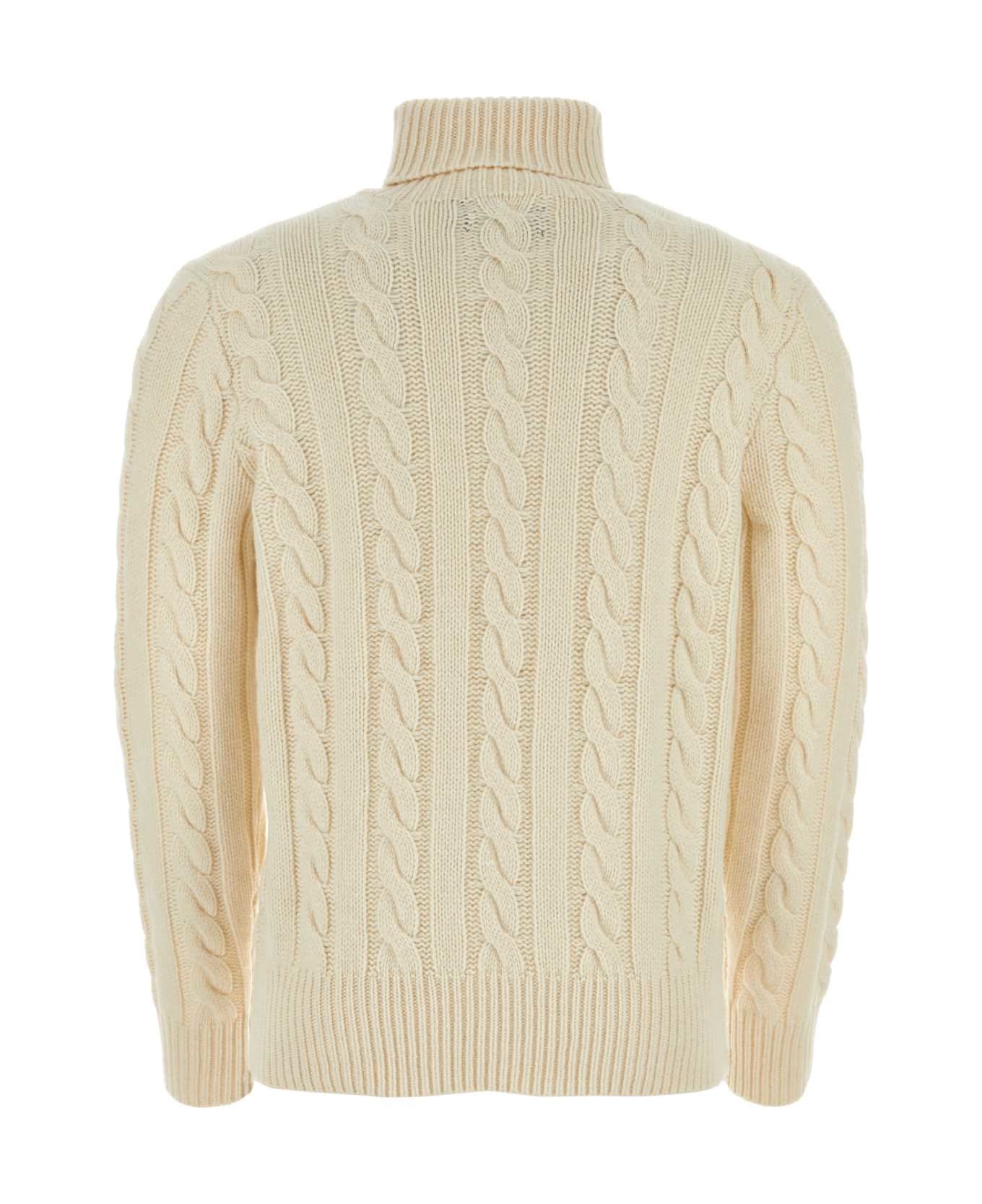 Polo Ralph Lauren Ivory Wool Blend Sweater - ANDOVERCREAM