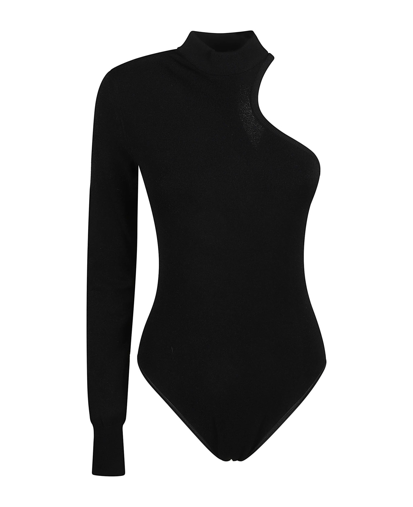 Alaia Bardot Neckline Bodysuit - Black