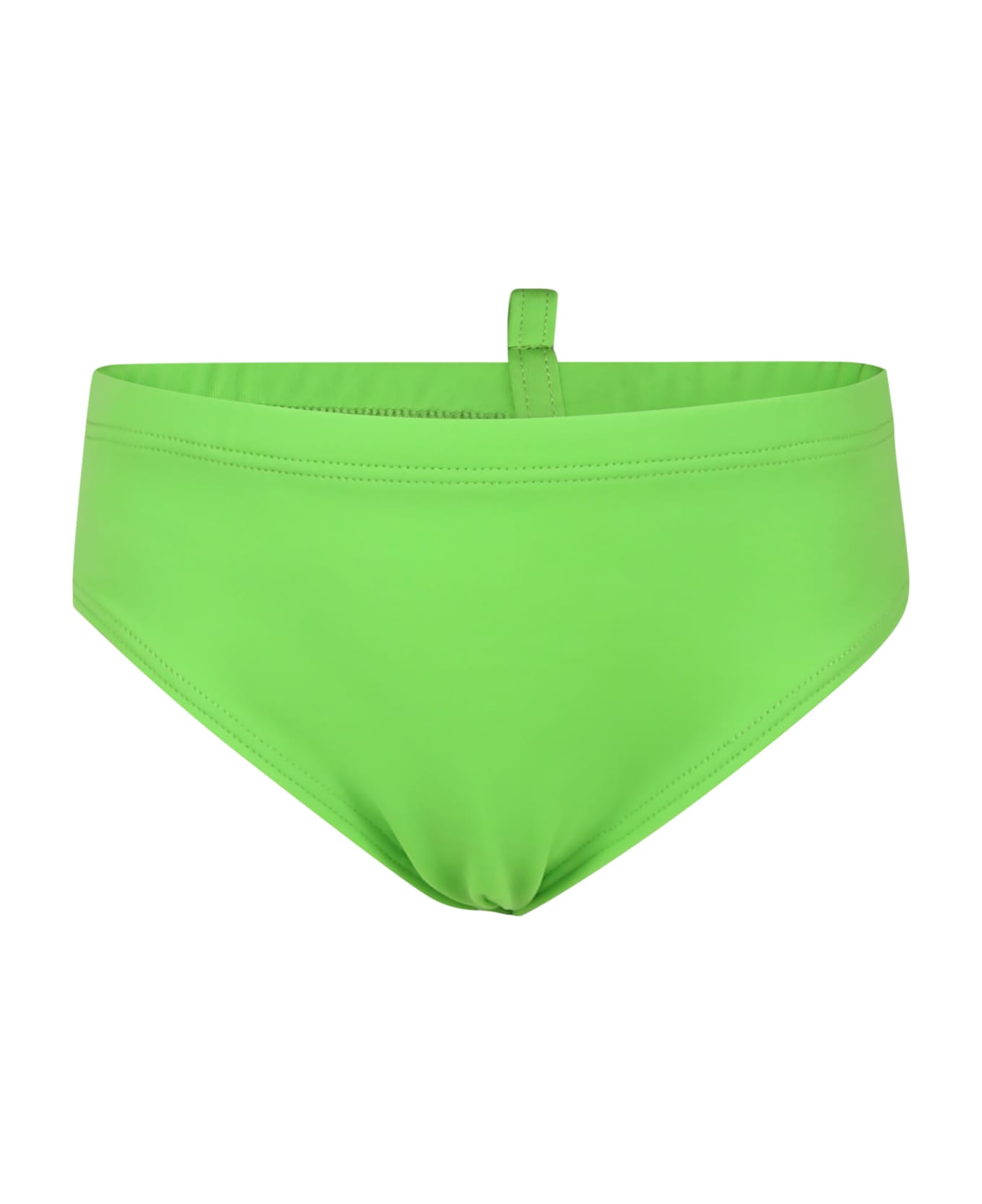 Dsquared2 Green Swim Briefs For Boy With Logo - Green