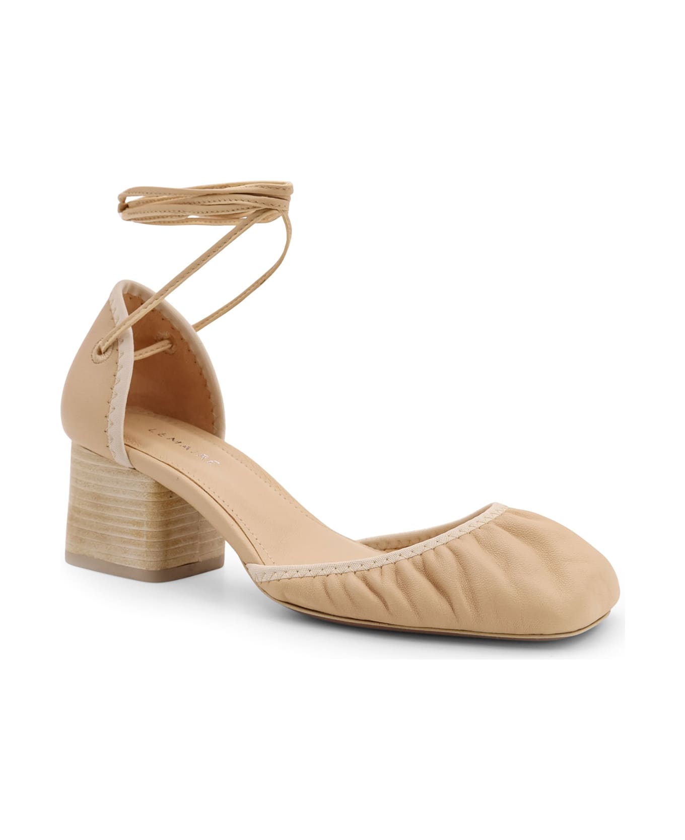 Lemaire Micro Ballerina Leather Pumps - Beige