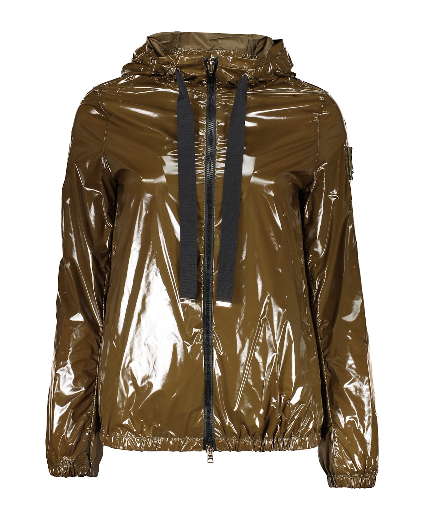 Herno Technical Fabric Hooded Jacket - khaki