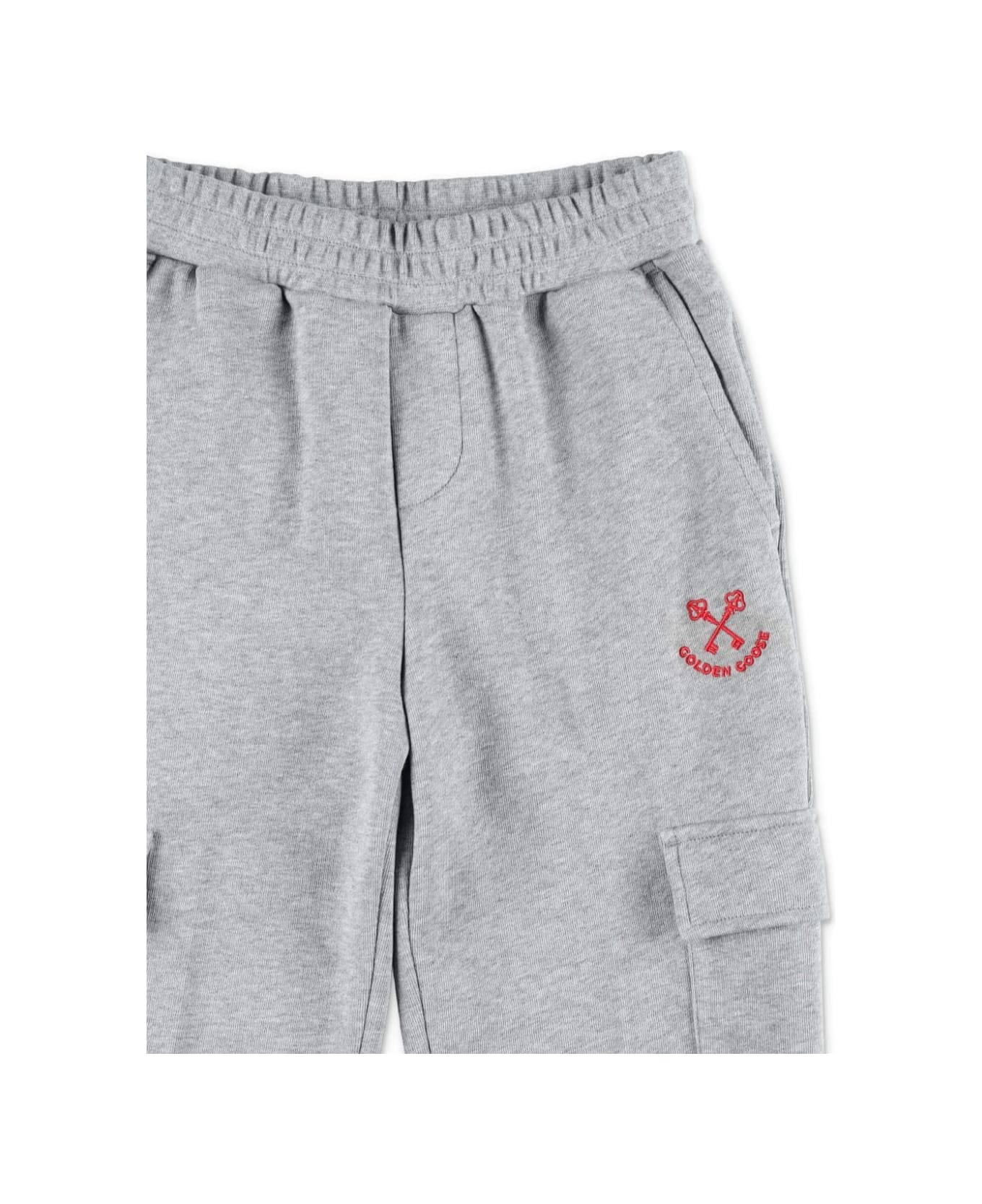 Golden Goose Pantaloni Sportivi Con Logo - Gray