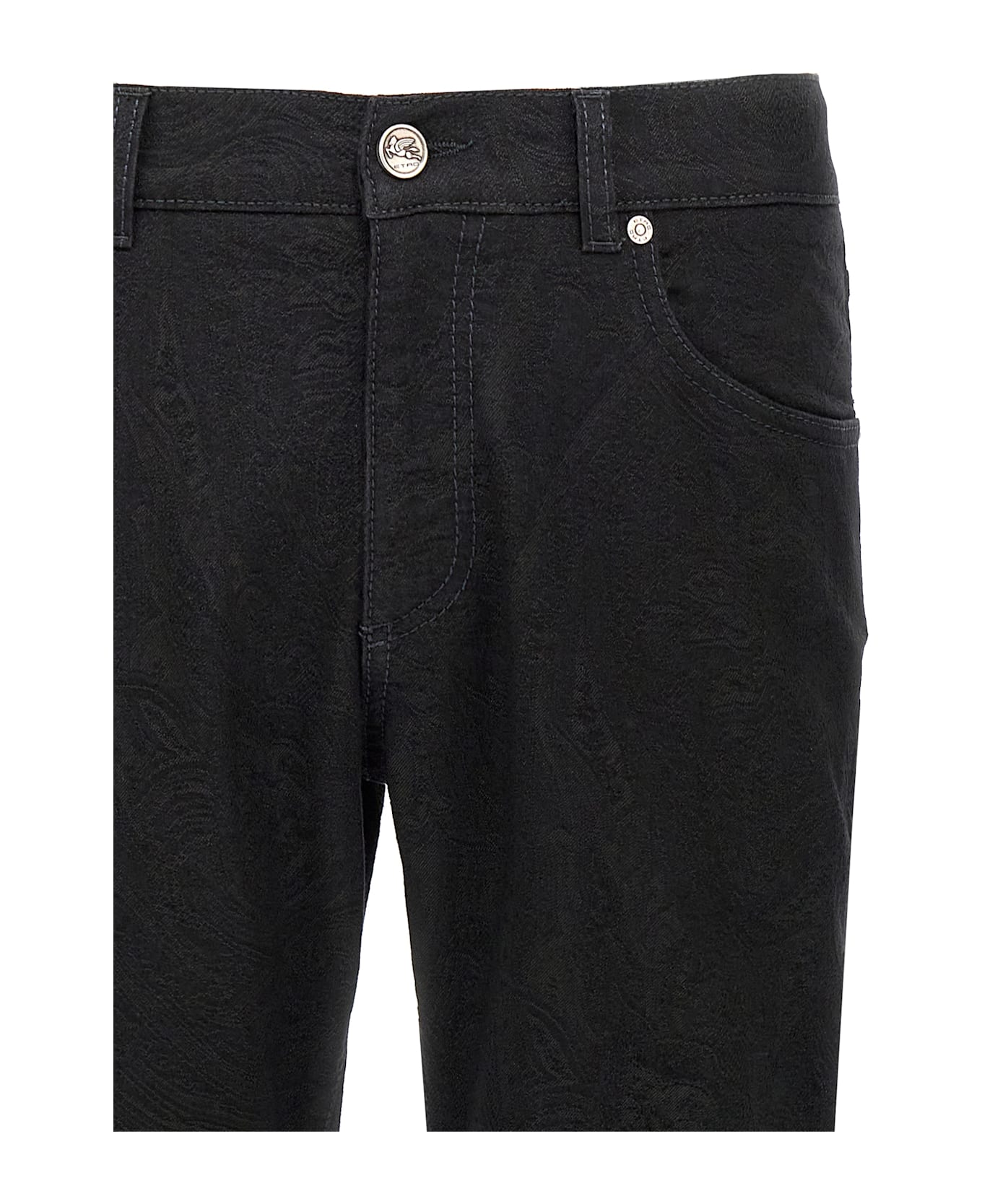 Etro Jacquard Jeans - Black  