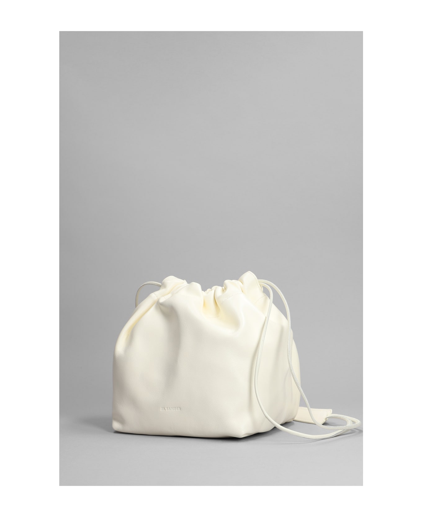 Jil Sander Dumpling  Shoulder Bag In White Leather - white