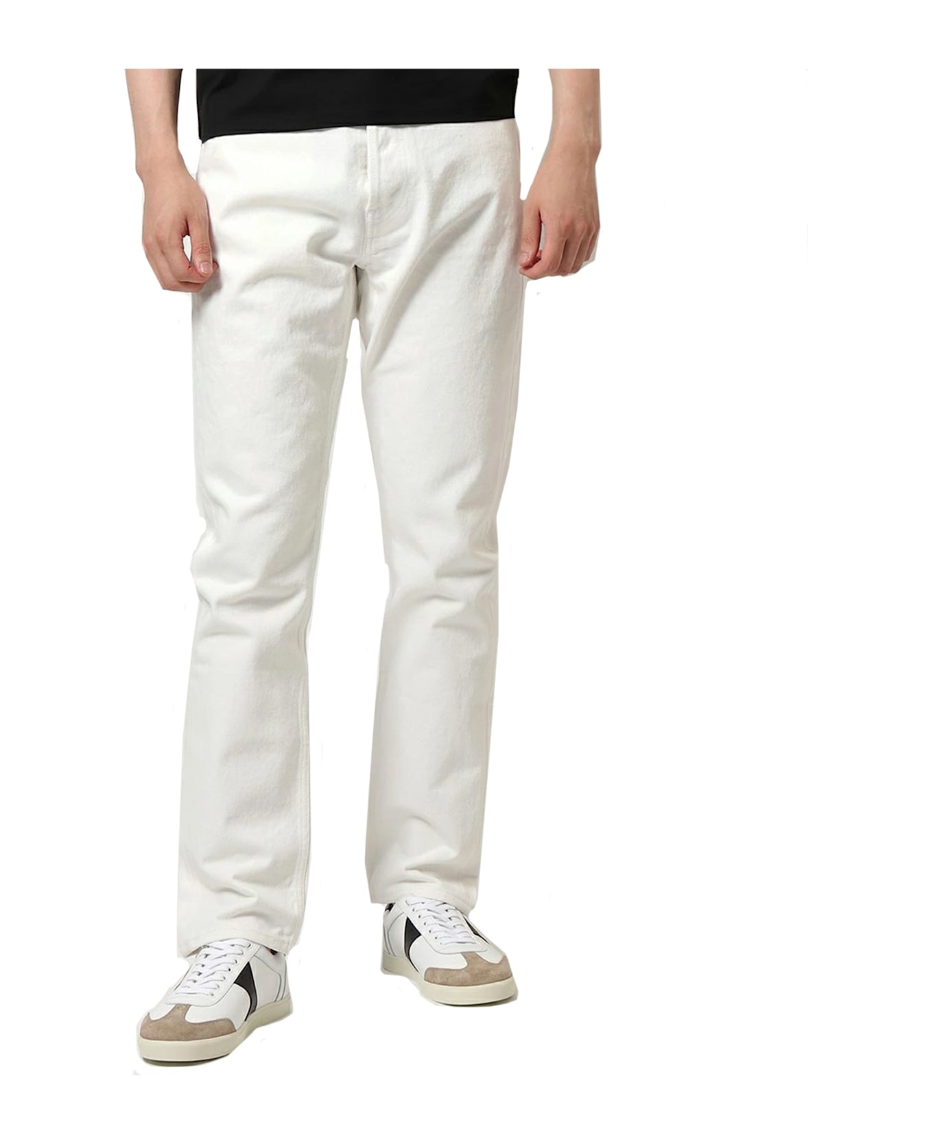 Celine Cotton Denim Jeans - White