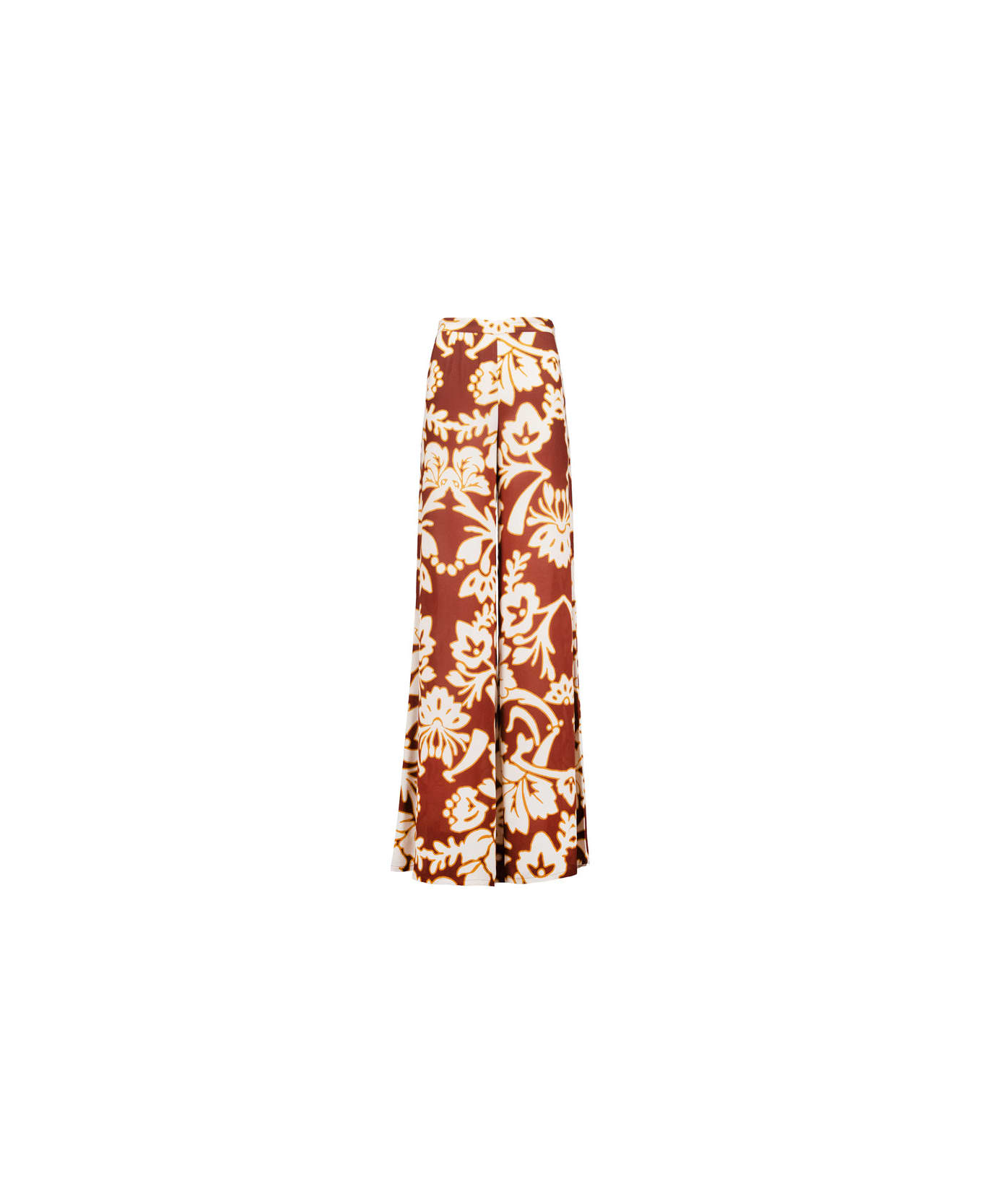Amotea Carol In Flowerd Burgundy Viscose - Burgundy