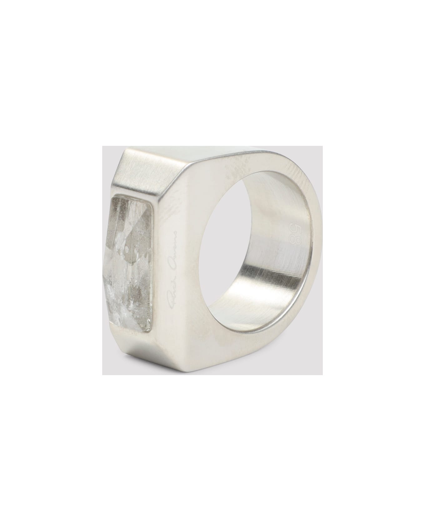 Rick Owens Crystal Pyramid Ring - Palladio