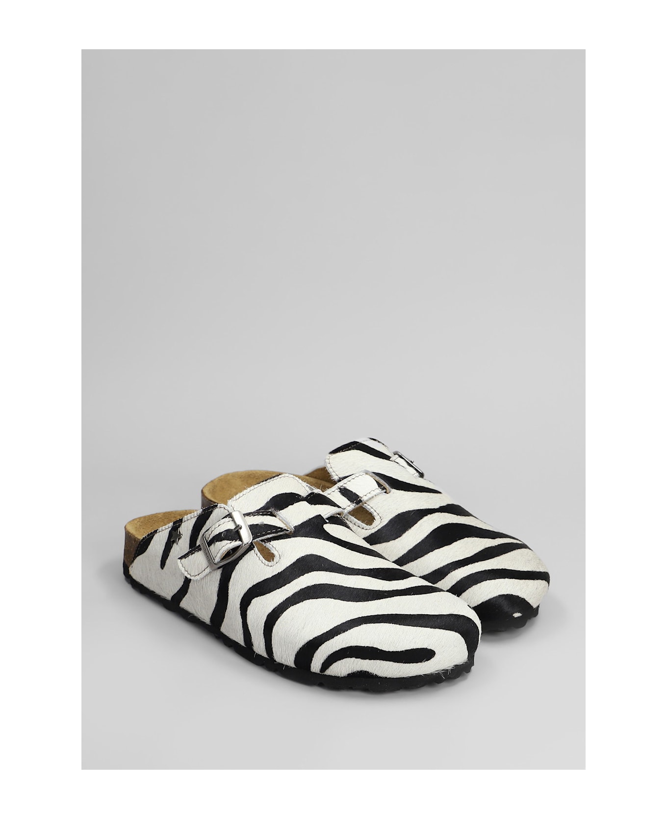 Cubanas Maria Slipper-mule In White Pony Skin - white フラットシューズ