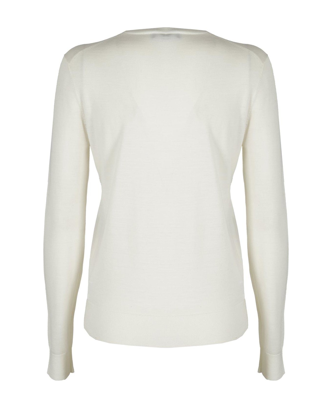 Theory Crewneck Knitted Jumper - Ivory