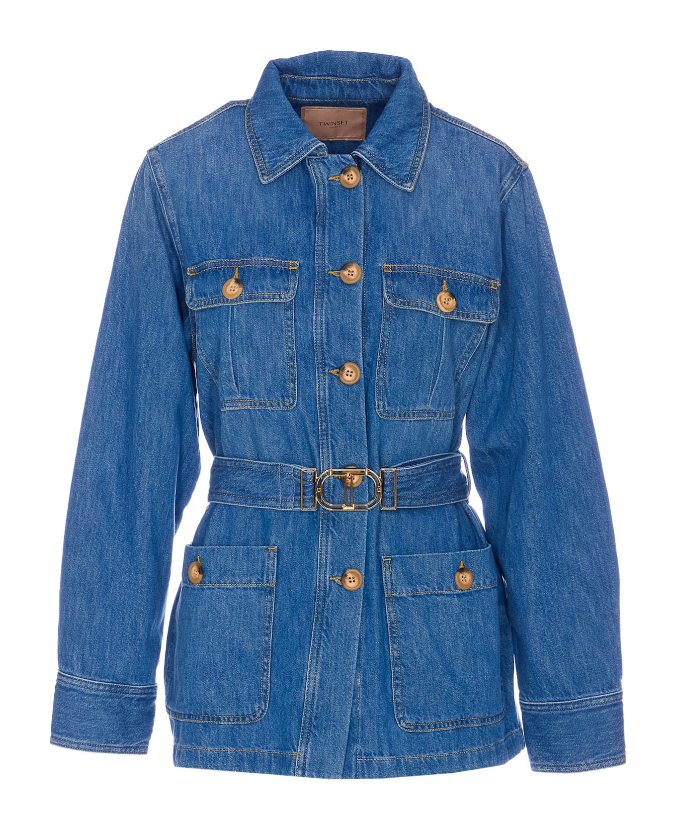 TwinSet Denim Shirt Jacket - Blue