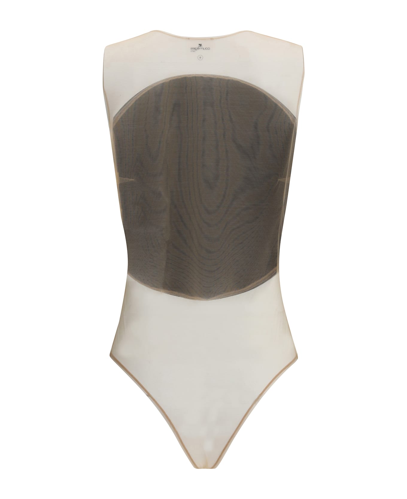 Courrèges Illusion Circle Satin Bodysuit - Black