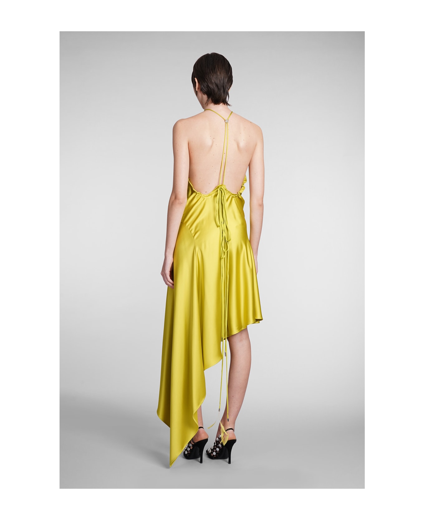 The Attico Dress In Yellow Polyester - Yellow