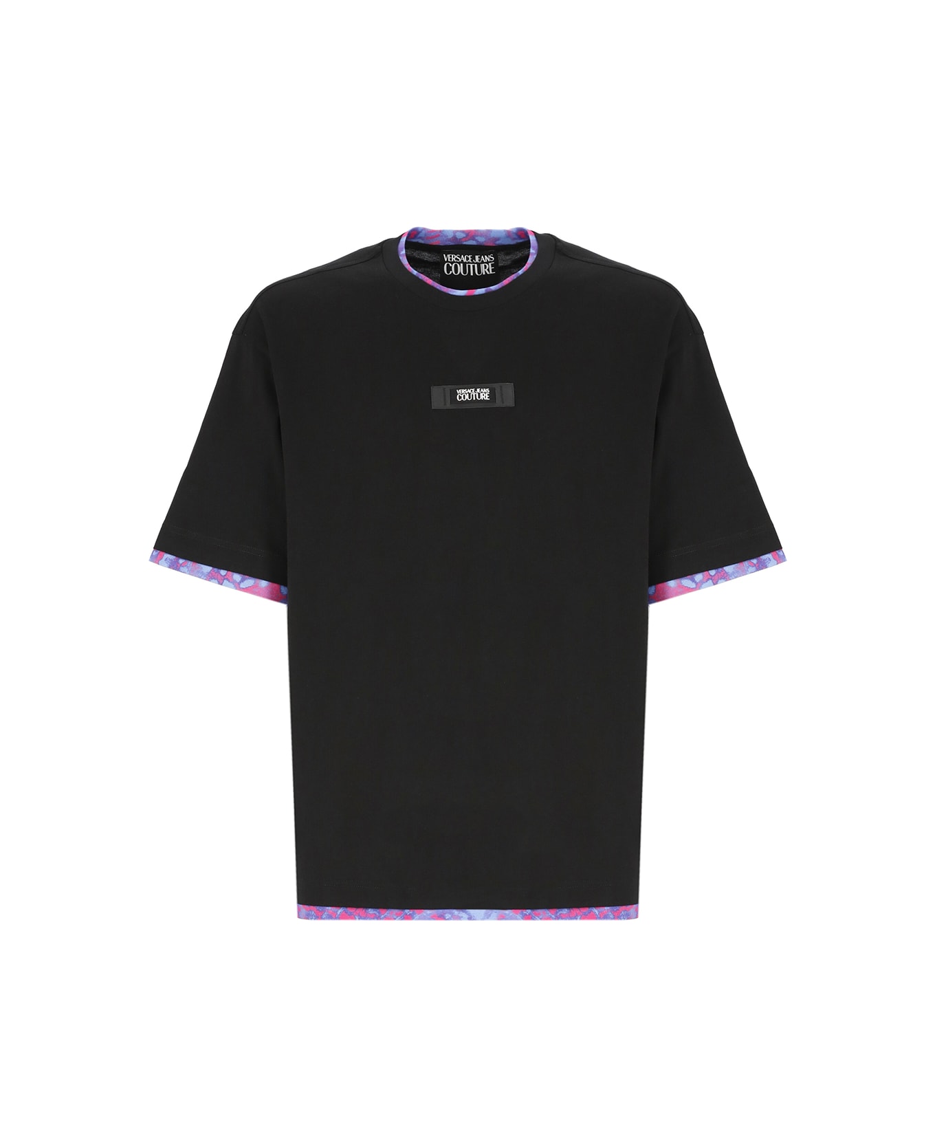 Versace Jeans Couture T-shirt With Patch Logo - Black シャツ