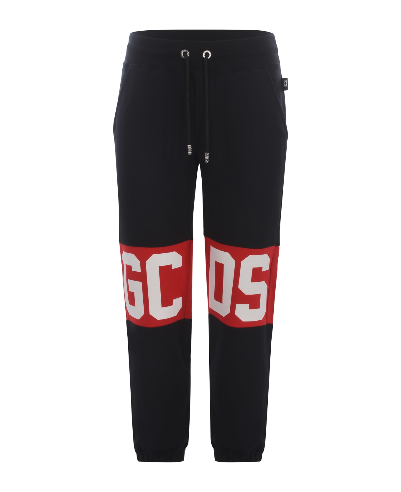 GCDS Trousers ruffle Gcds "bande Logo" In Cotton - Nero