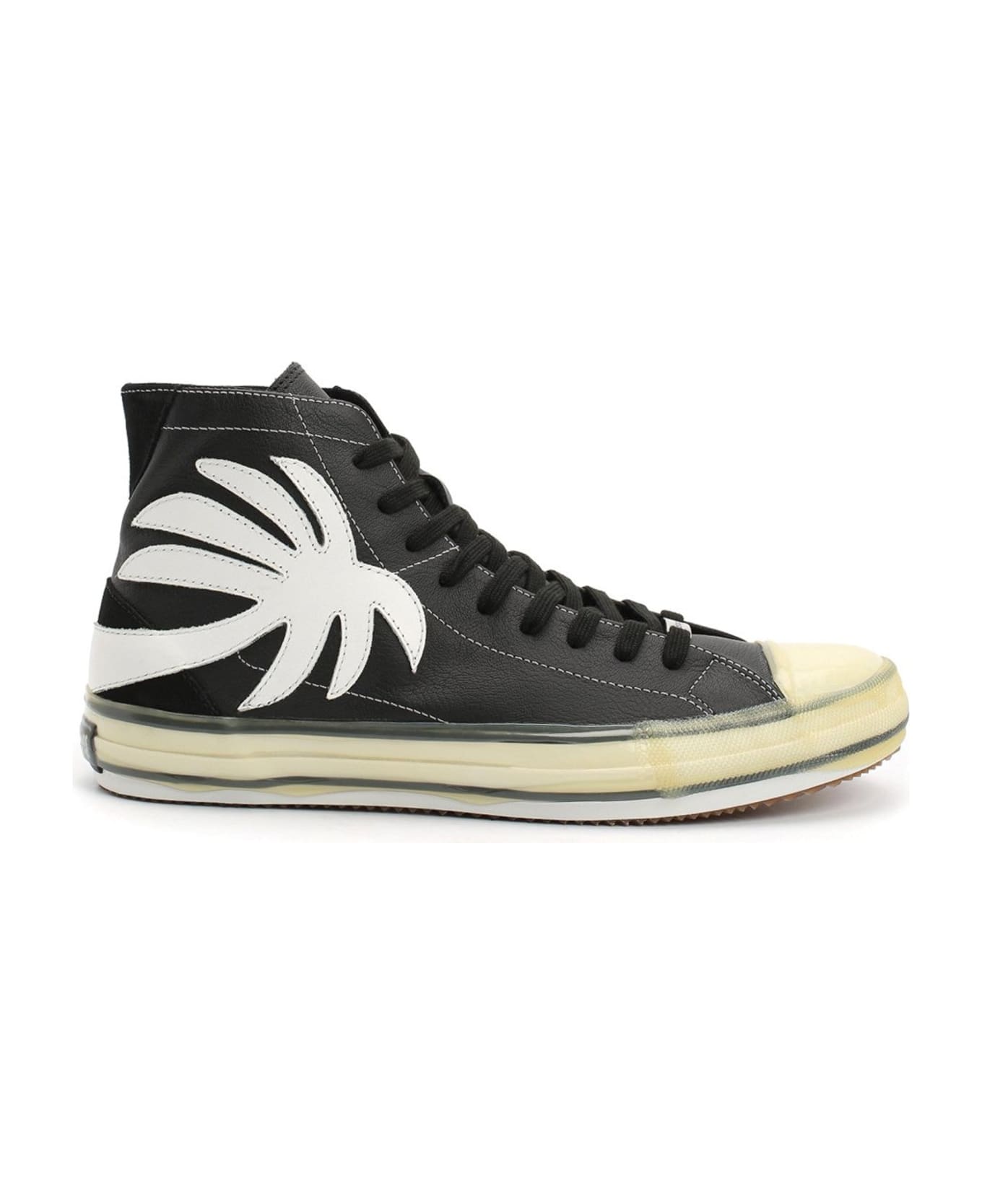 Palm Angels High-top Vulcanized Sneakers - Black