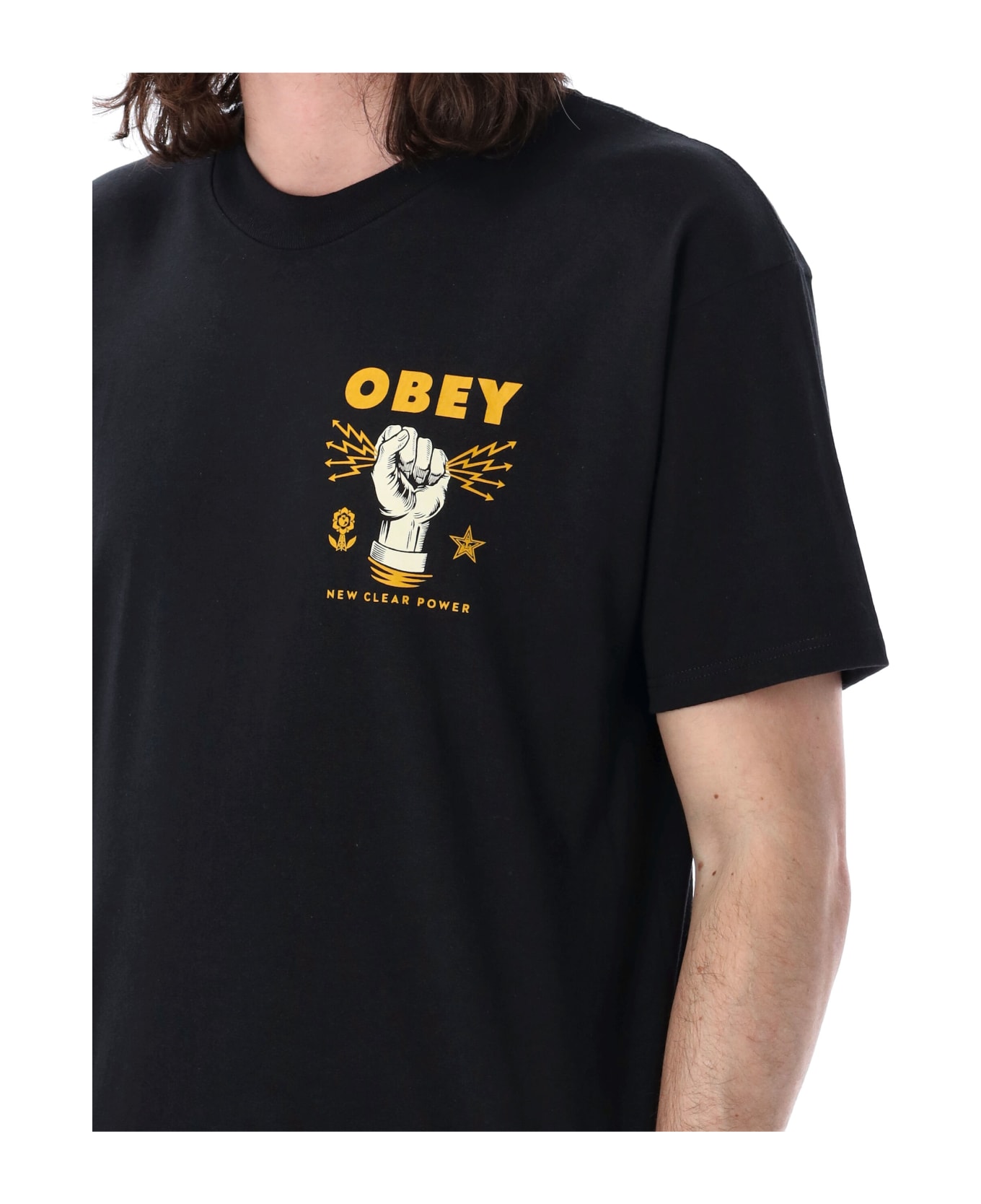 Obey New Clear Power T-shirt - BLACK シャツ