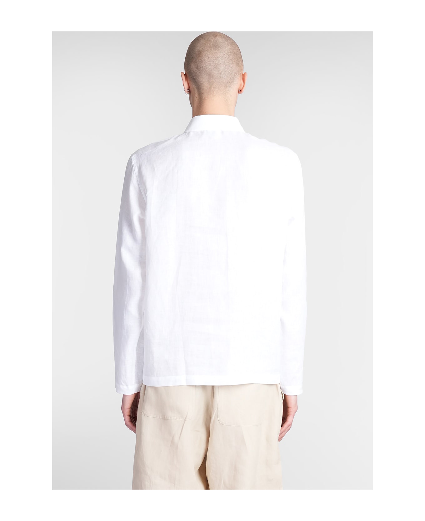 Paul Smith Shirt In White Linen - white