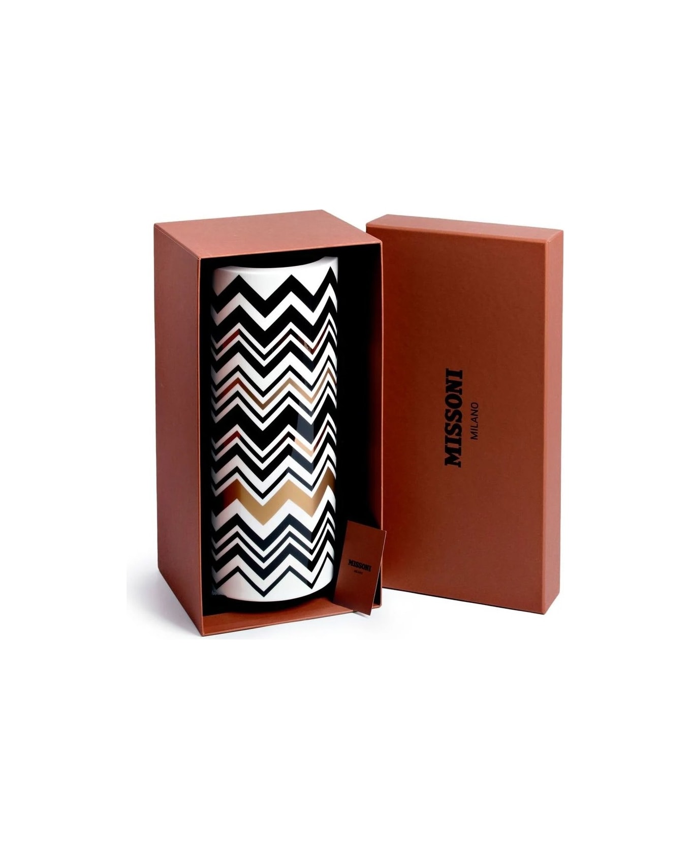 Missoni Vaso Grande Zig Zag Gold - Oro e Nero