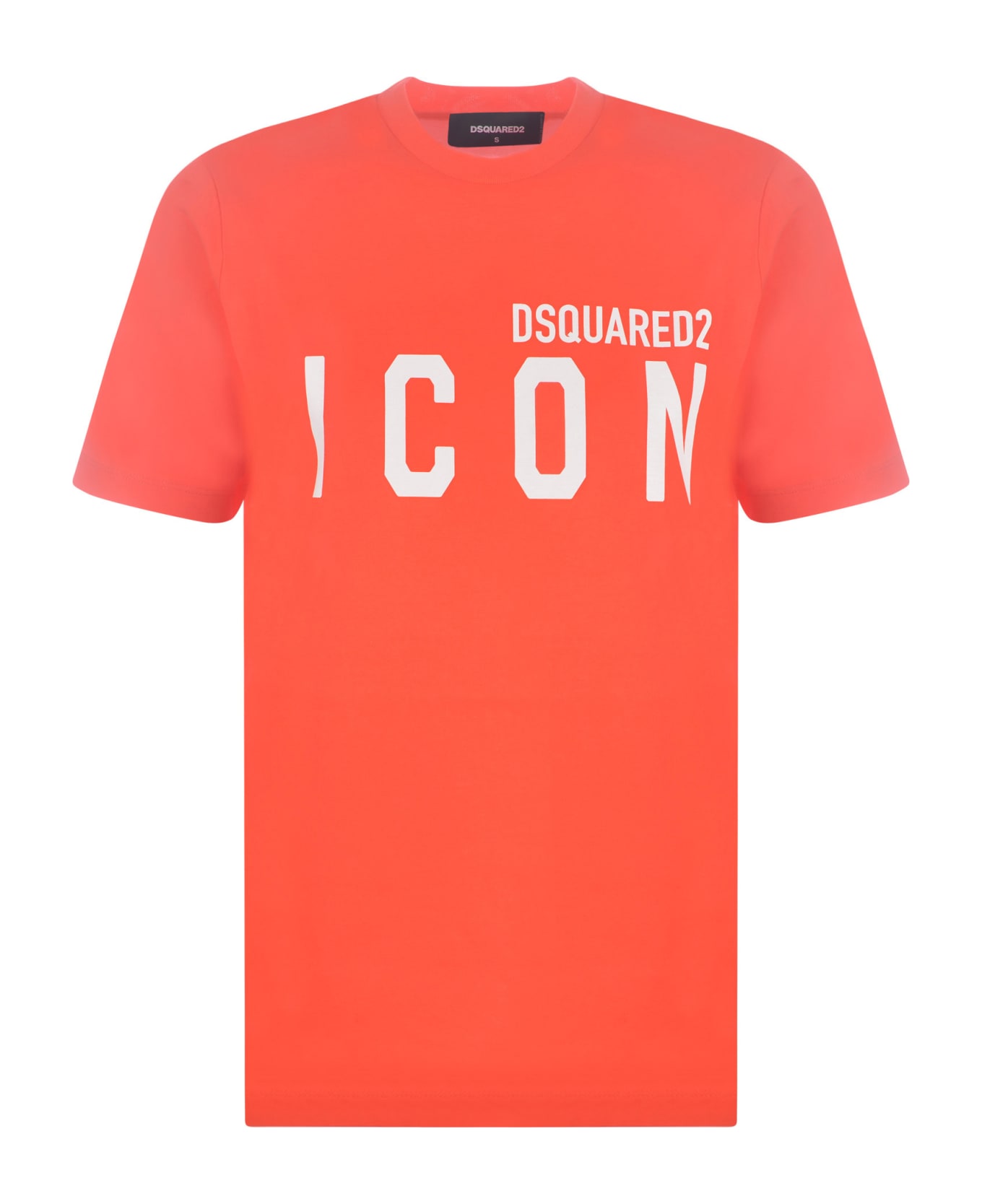 Dsquared2 T-shirt Dsquared2 'icon' In Cotton Jersey - Orange
