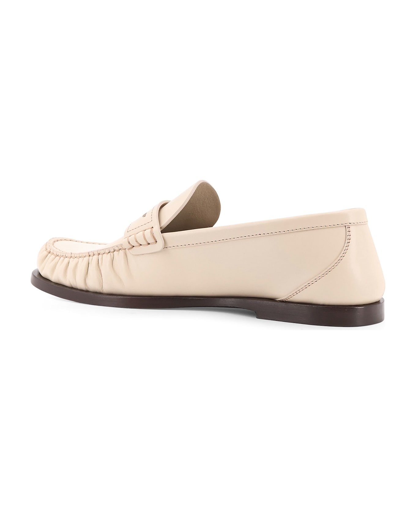 Saint Laurent Laurent 05 Leather Loafers - White