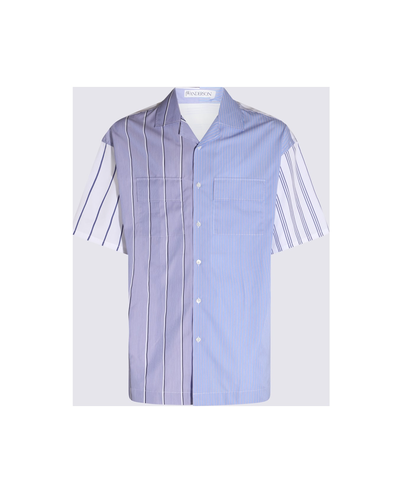 J.W. Anderson Blue Cotton Multi Stripe Shirt - Blue