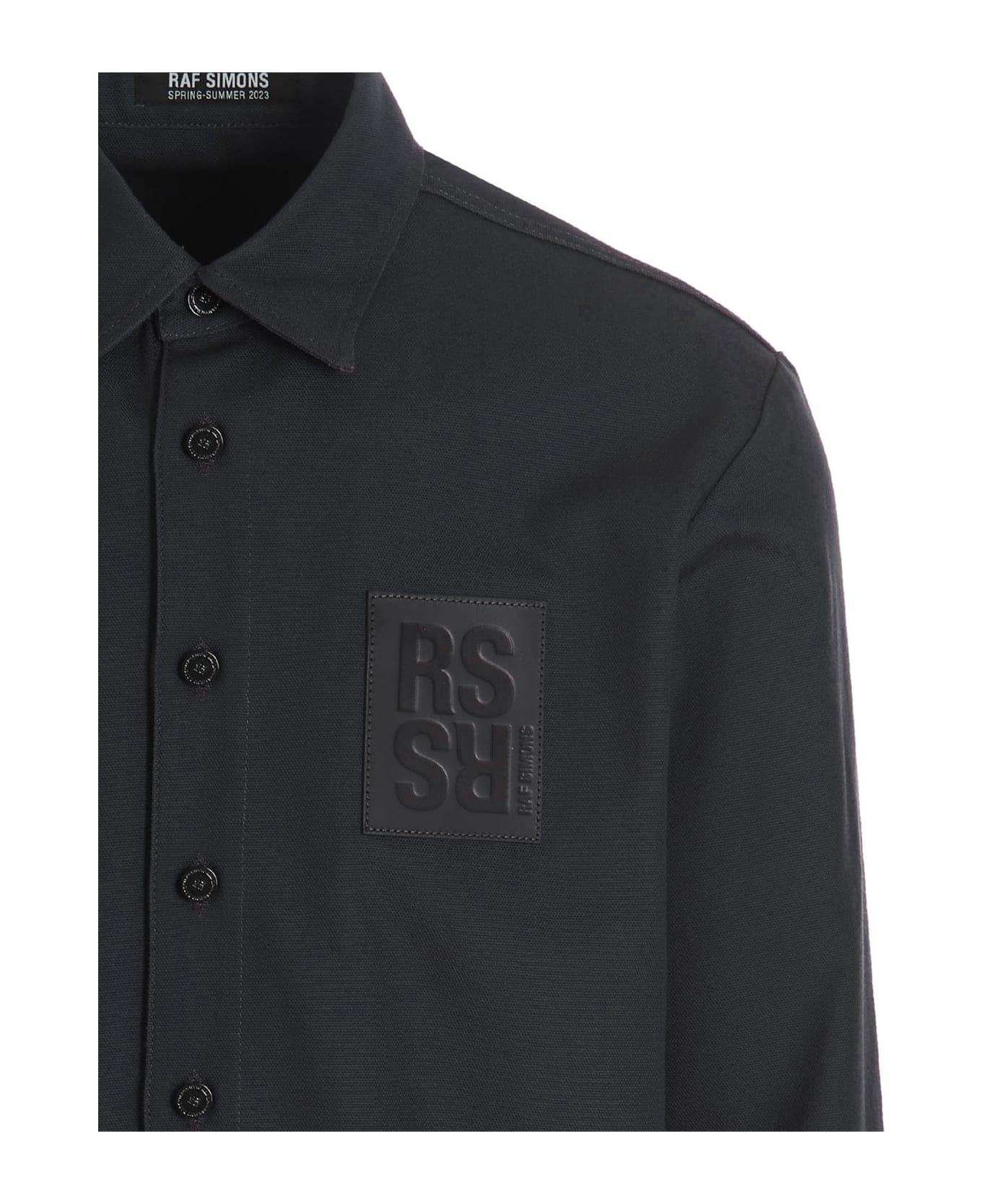 Raf Simons Logo Denim Shirt - Gray