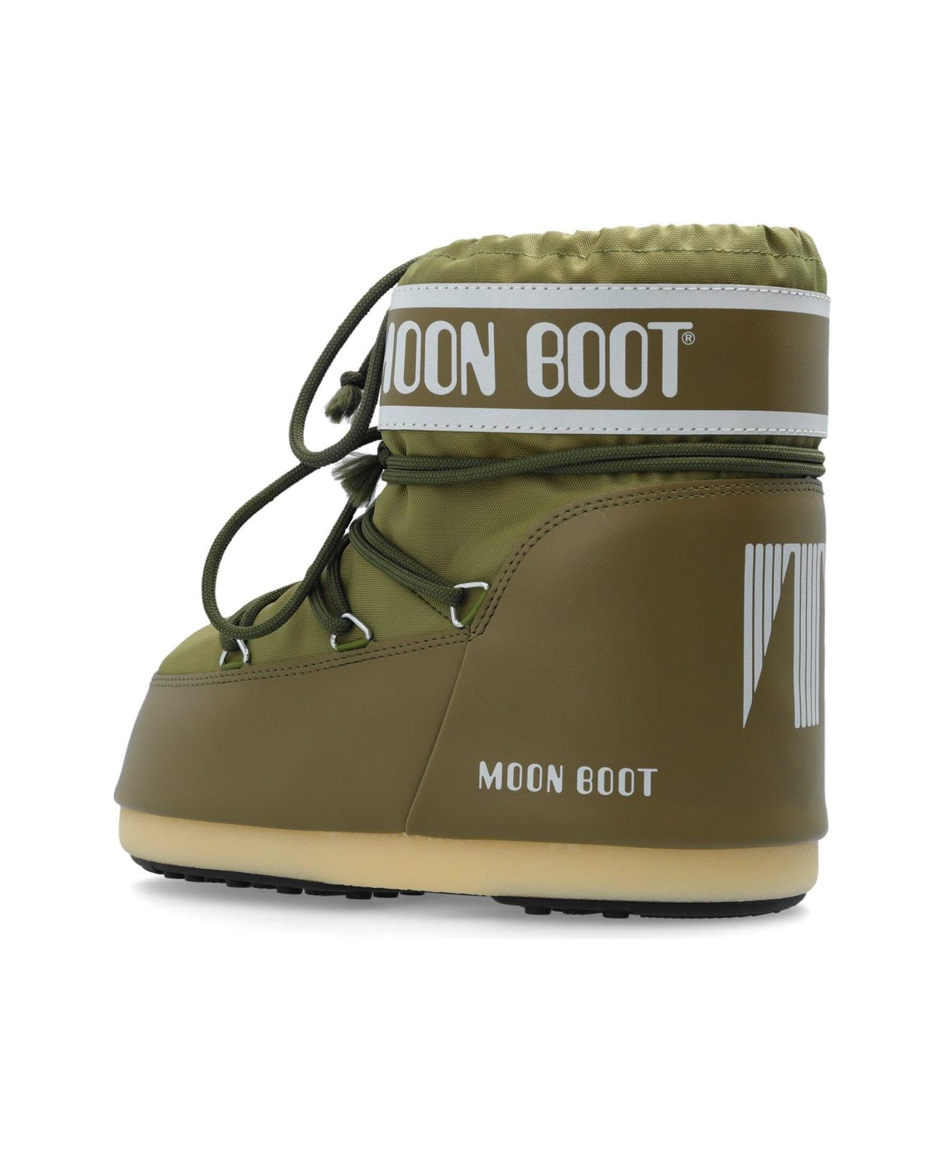 Moon Boot Icon Logo Printed Lace-up Boots - Verde