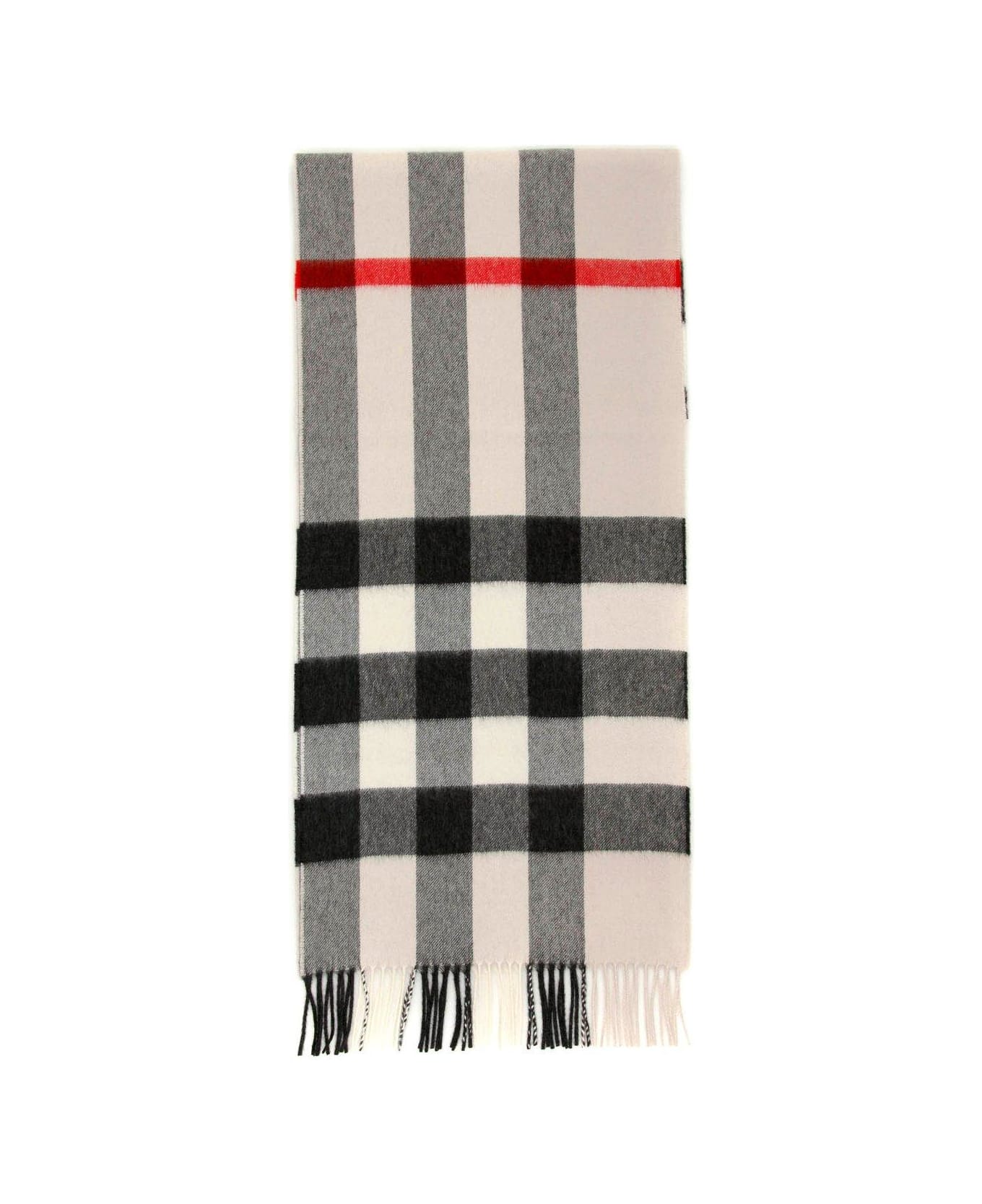 Burberry Check Fringed Scarf - STONE CHECK