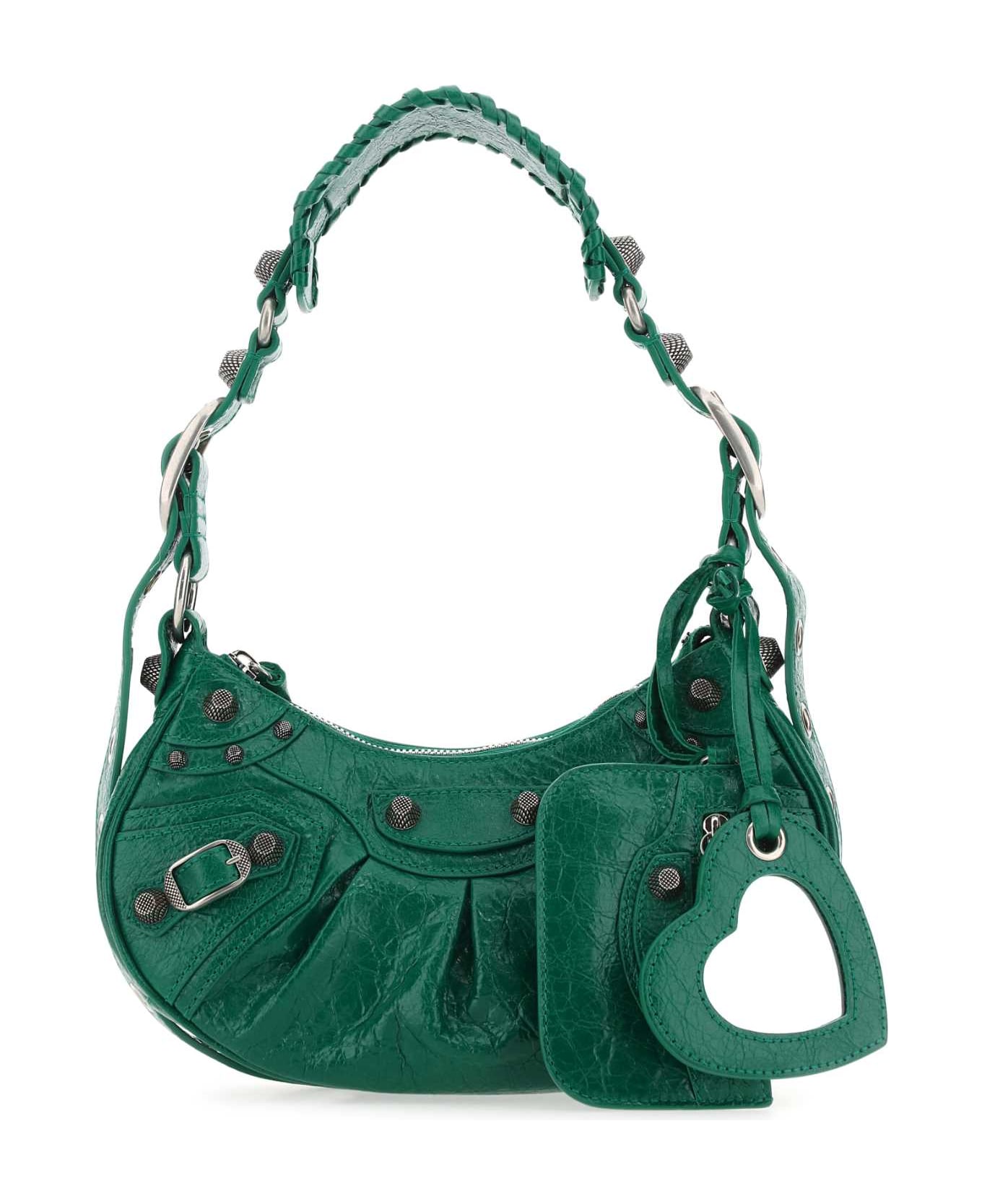 Balenciaga Emerald Green Nappa Leather Le Cagole Xs Shoulder Bag - JADE トートバッグ