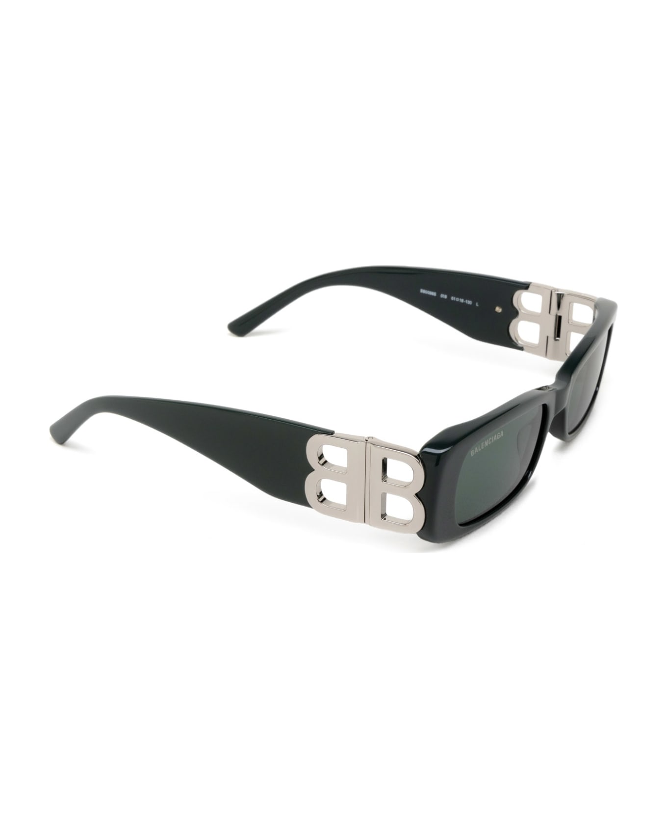 Balenciaga Eyewear Bb0096s Sunglasses - 018 GREEN SILVER GREEN