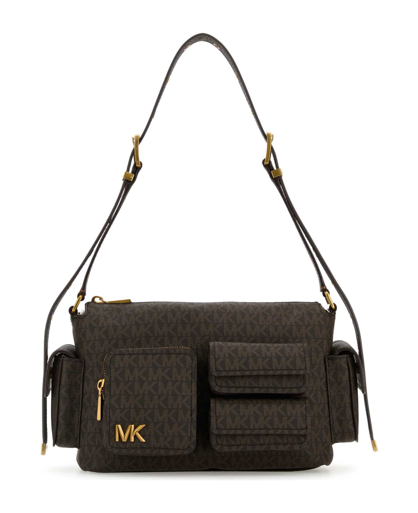 Michael Kors Printed Canvas Dakota Crossbody Bag - BRNACORN