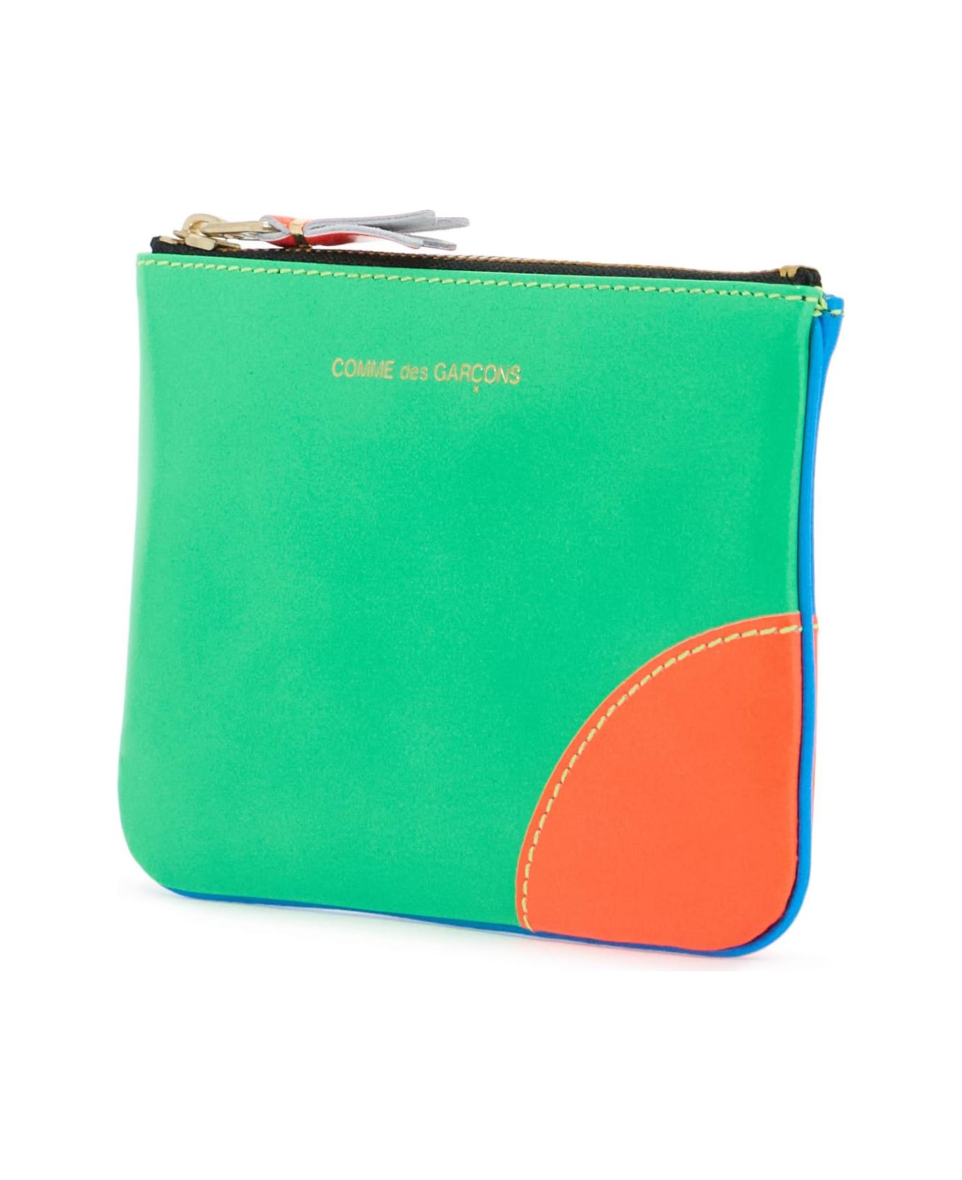 Comme des Garçons Wallet Super Fluo Pouch - BLUE GREEN