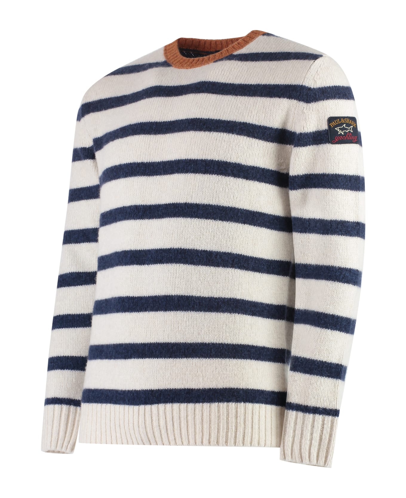 Paul&Shark Wool-blend Crew-neck Sweater - Ivory