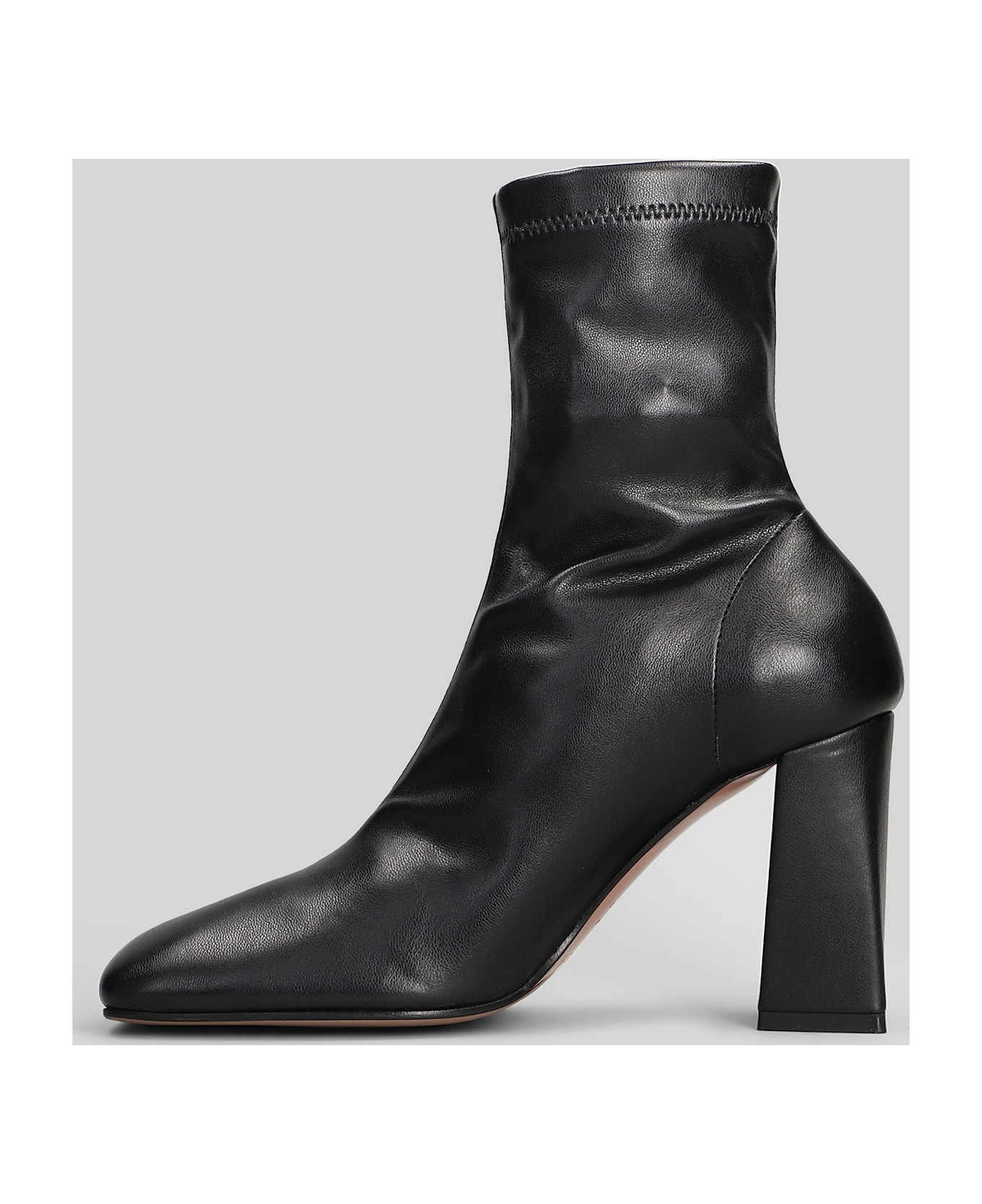 Aldo Castagna Paulene High Heels Ankle Boots In Black Leather - black