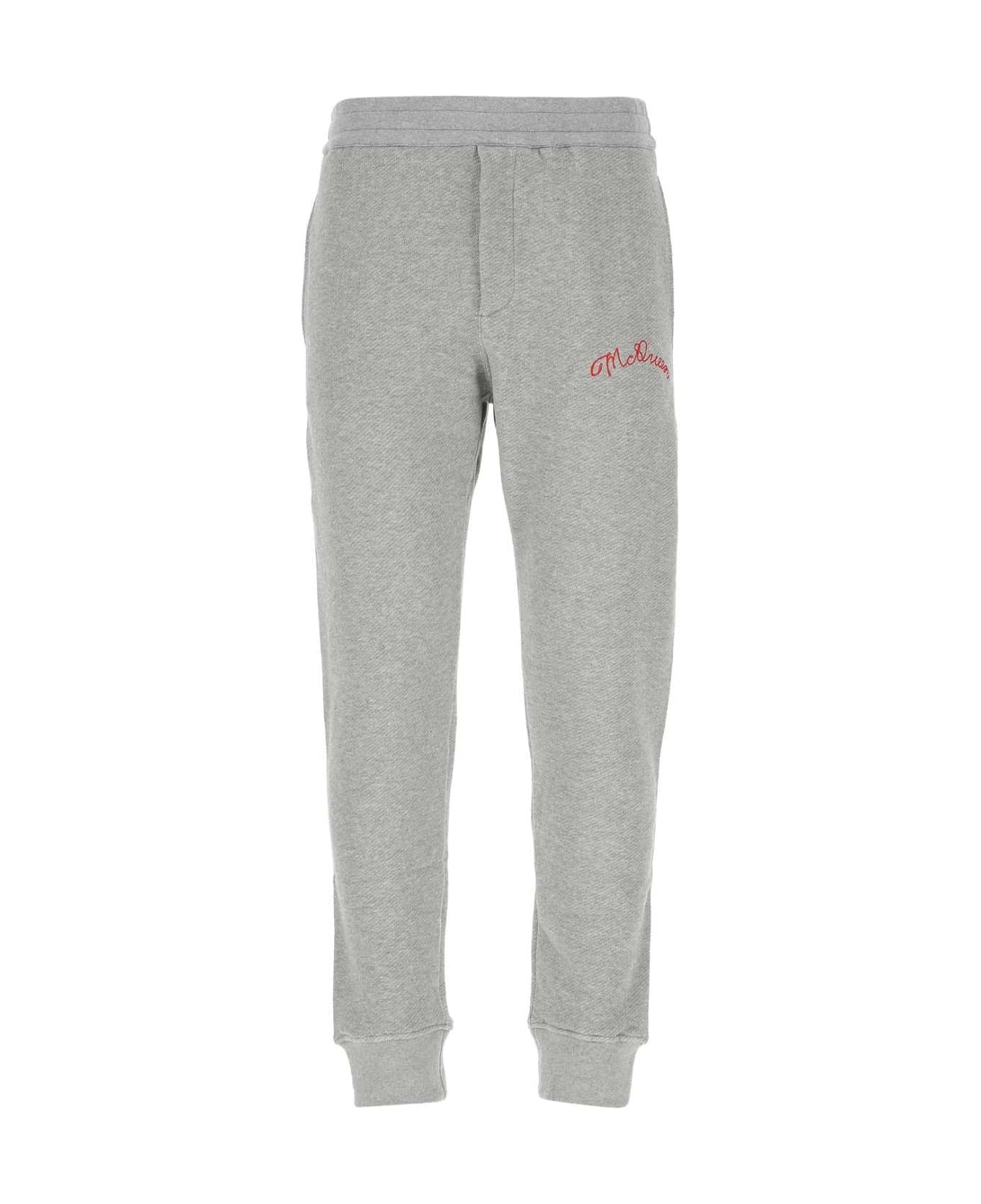 Alexander McQueen Logo Embroidered Track Pants - GREY