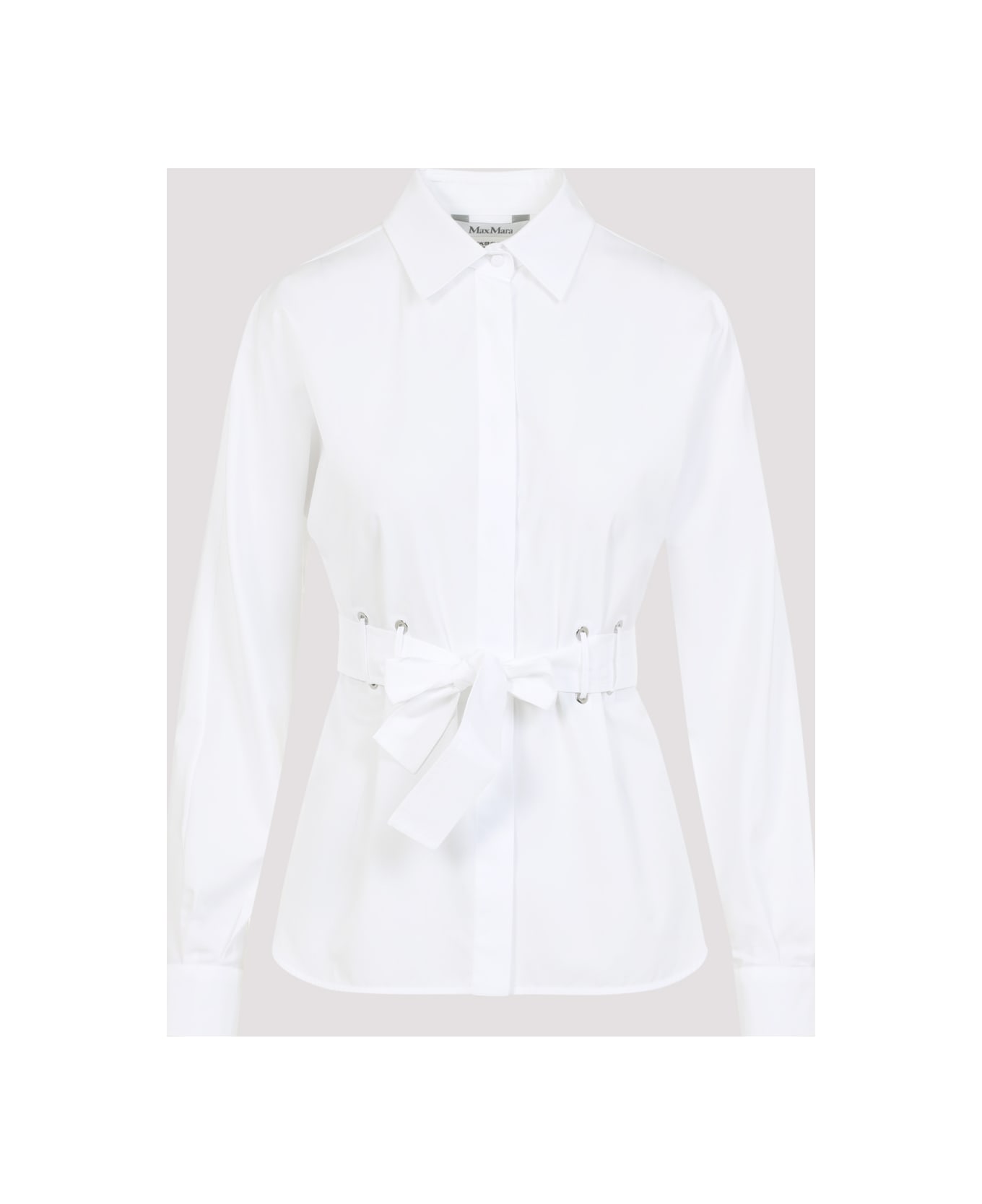Max Mara Juglas Belted Shirt - Bianco