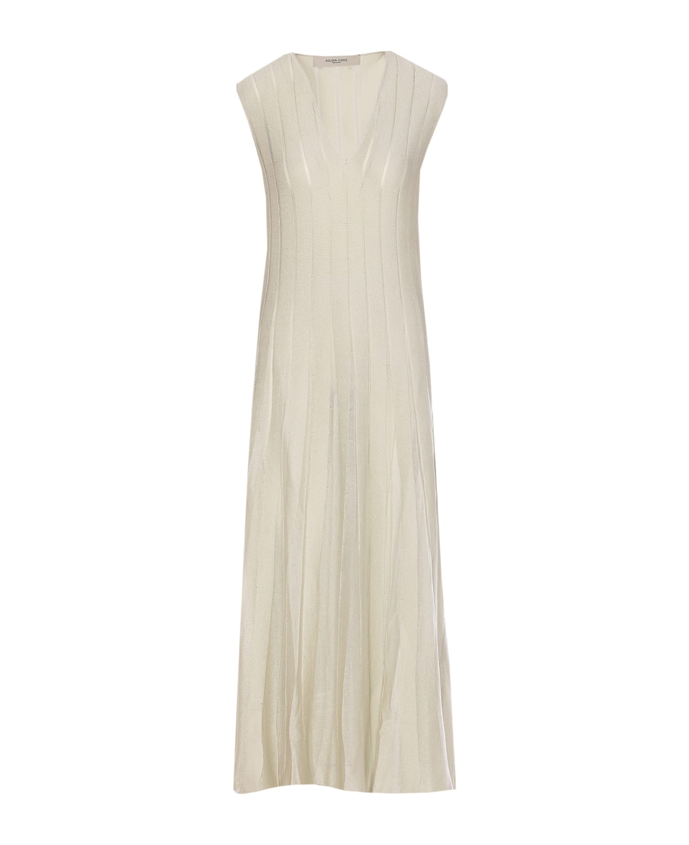 Golden Goose Numa V-neck Dress - White