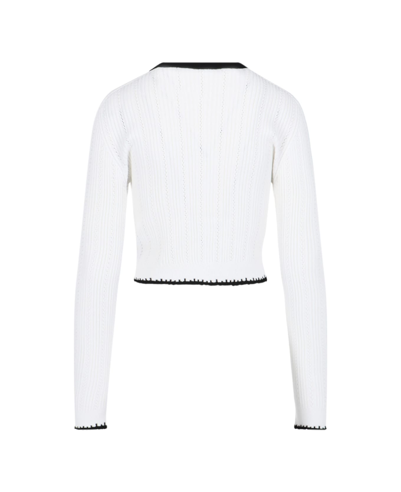 Balmain Knitted Cardigan - White
