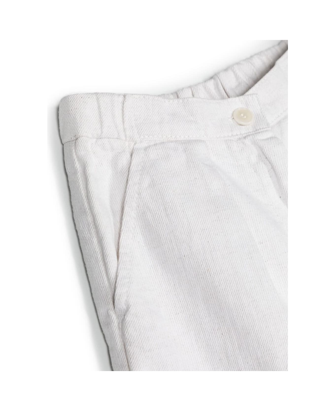 Il Gufo White Bermuda Shorts In Cotton Blend Girl - White