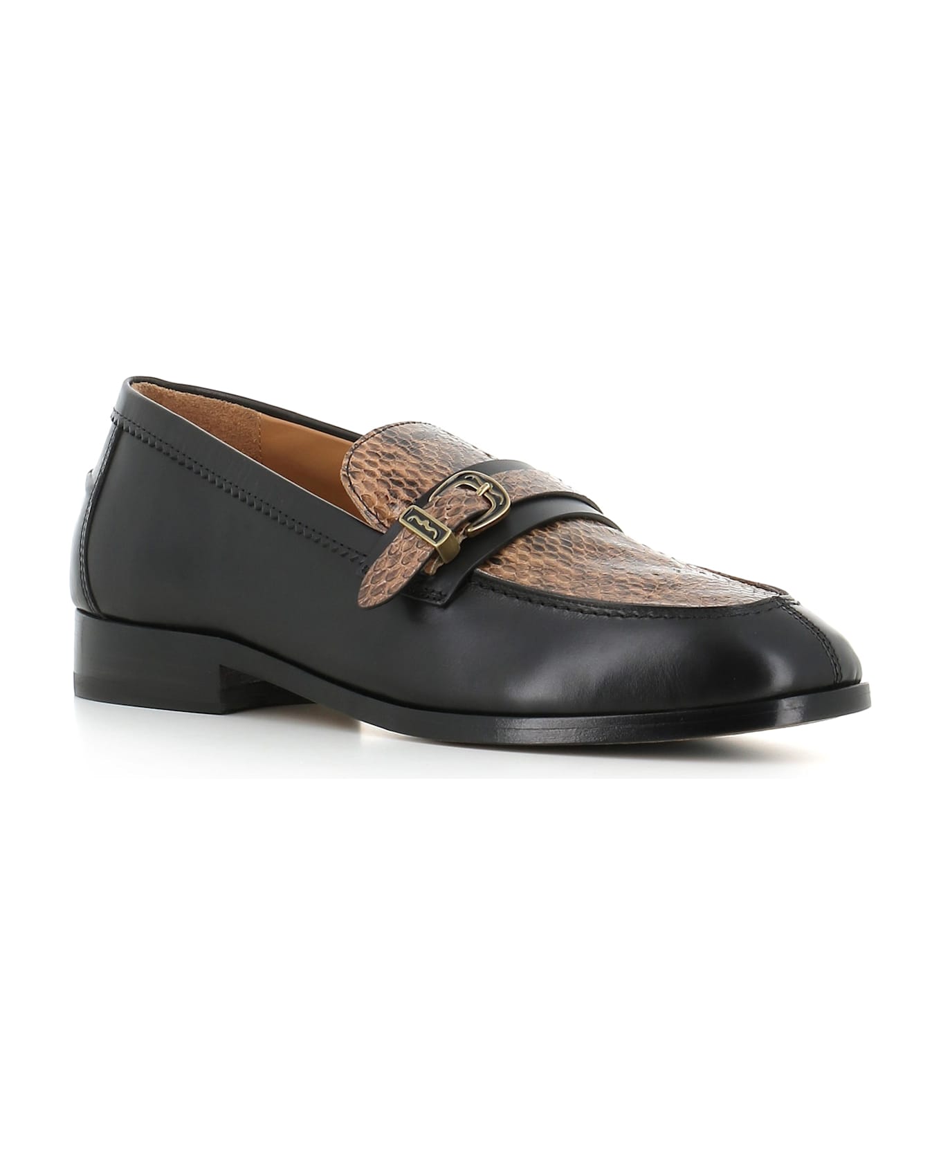 Sartore Loafer - Black/beige