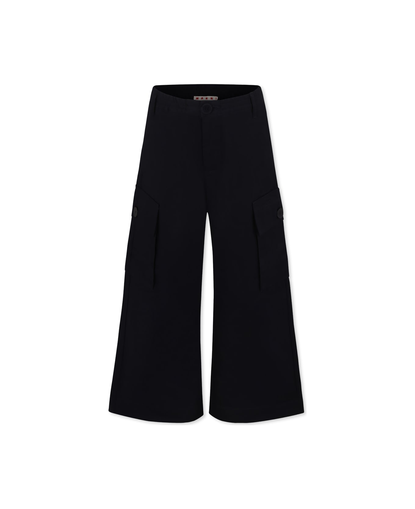 Marni Blue Trousers For Boy With Logo - Blue