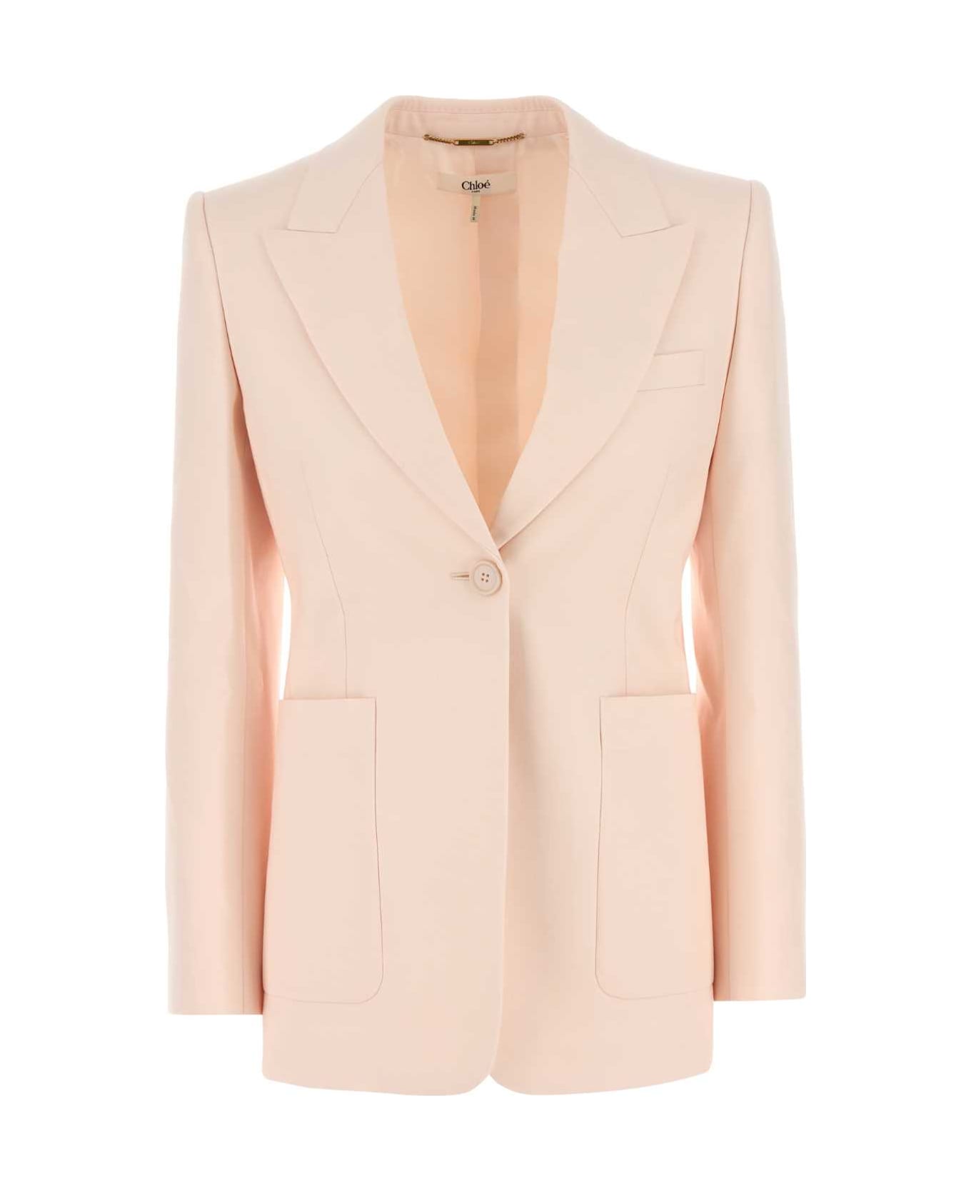 Chloé Pastel Pink Wool Blazer - BISCUITPINK
