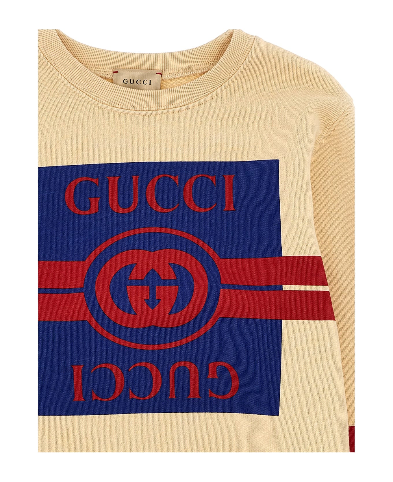 Gucci Logo Sweatshirt - Beige