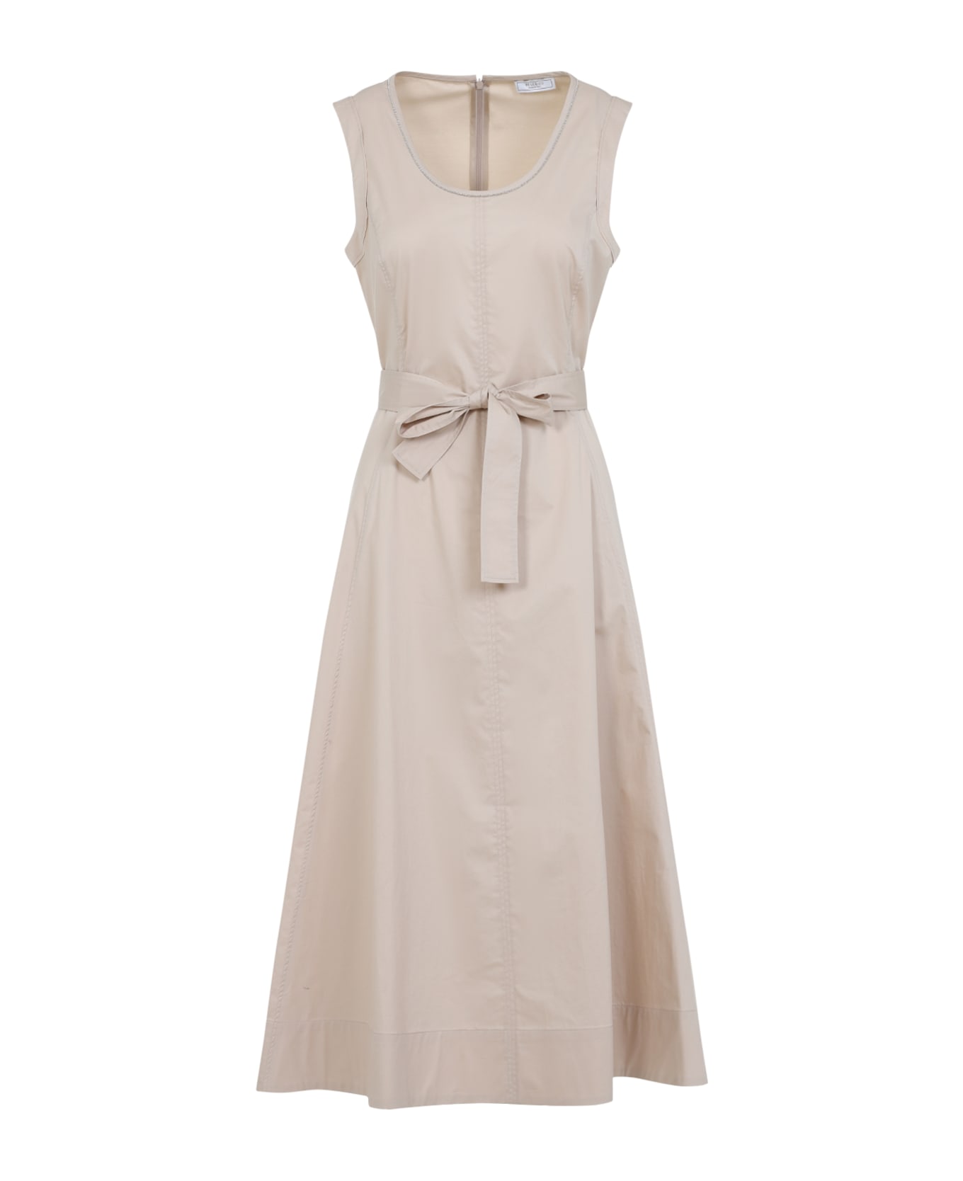 Peserico Cotton Long Dress - Beige Ambrato
